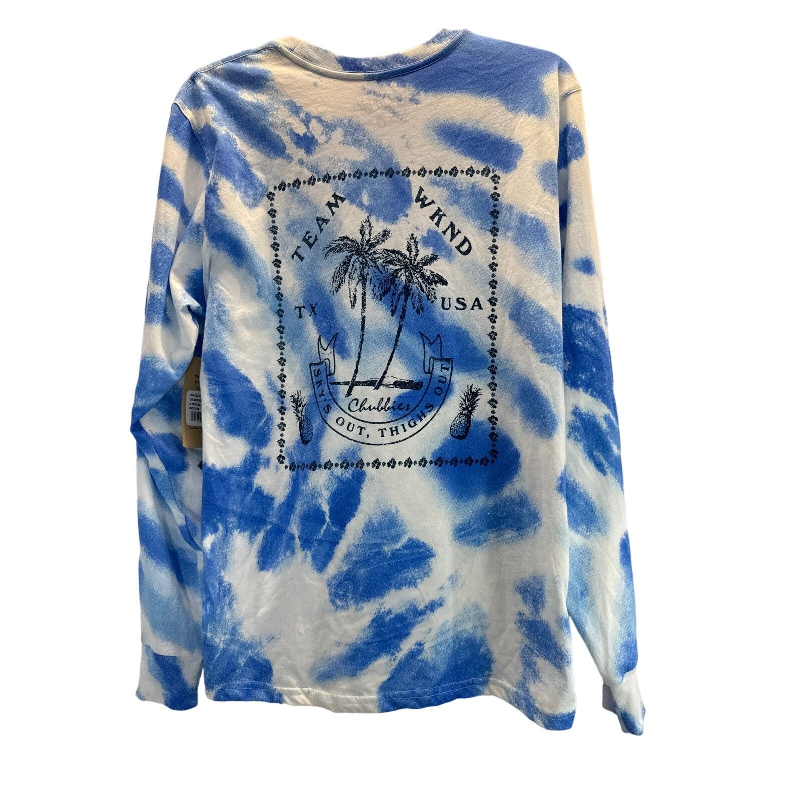 Chubbies Chubbies White Blue Longsleeve Graphic Tee men sz M Size US M / EU 48-50 / 2 - 4 Thumbnail