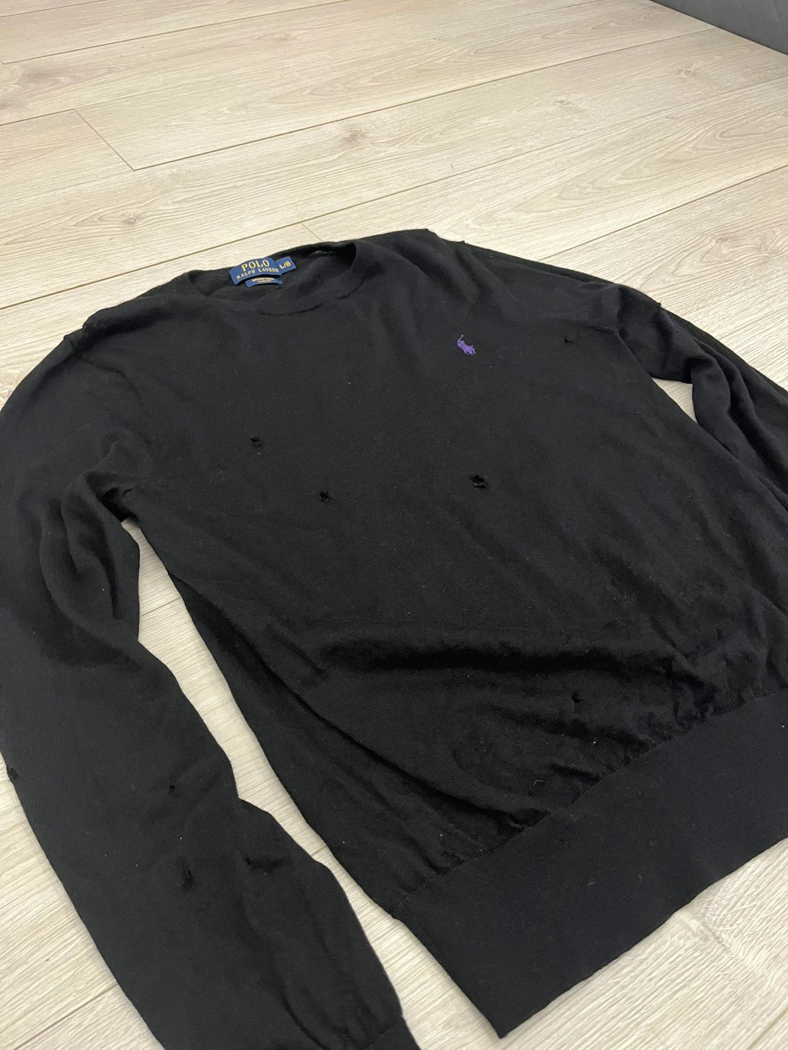 Polo Ralph Lauren Ralph Lauren Distressed Sweater Size US L / EU 52-54 / 3 - 4 Thumbnail