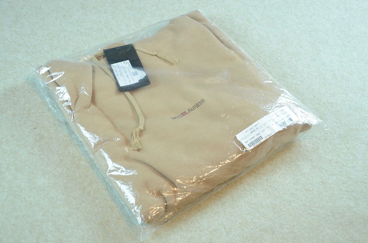 Saint Laurent Paris SLP distressed logo khaki oversized hoodie M Size US M / EU 48-50 / 2 - 9 Thumbnail