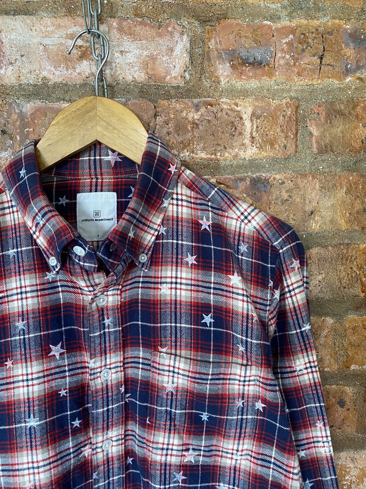 Hiroshi Fujiwara × Sophnet. × uniform experiment Uniform Experiment star checked button up Size US M / EU 48-50 / 2 - 5 Thumbnail
