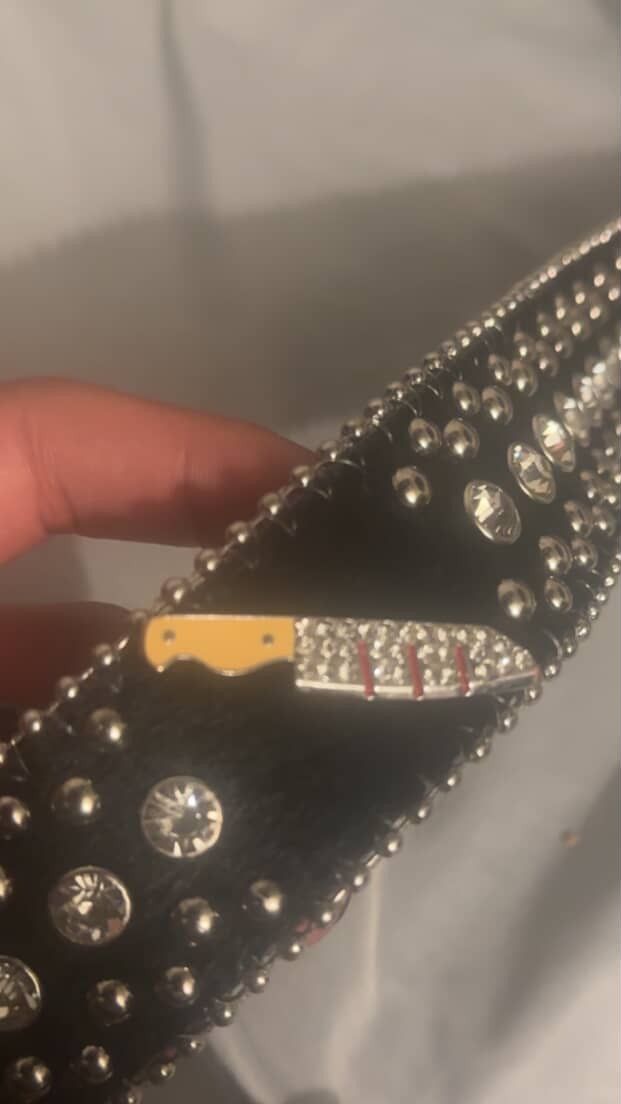 Other Stolen Arts chucky studded rhinstone belt Size 36 - 4 Thumbnail