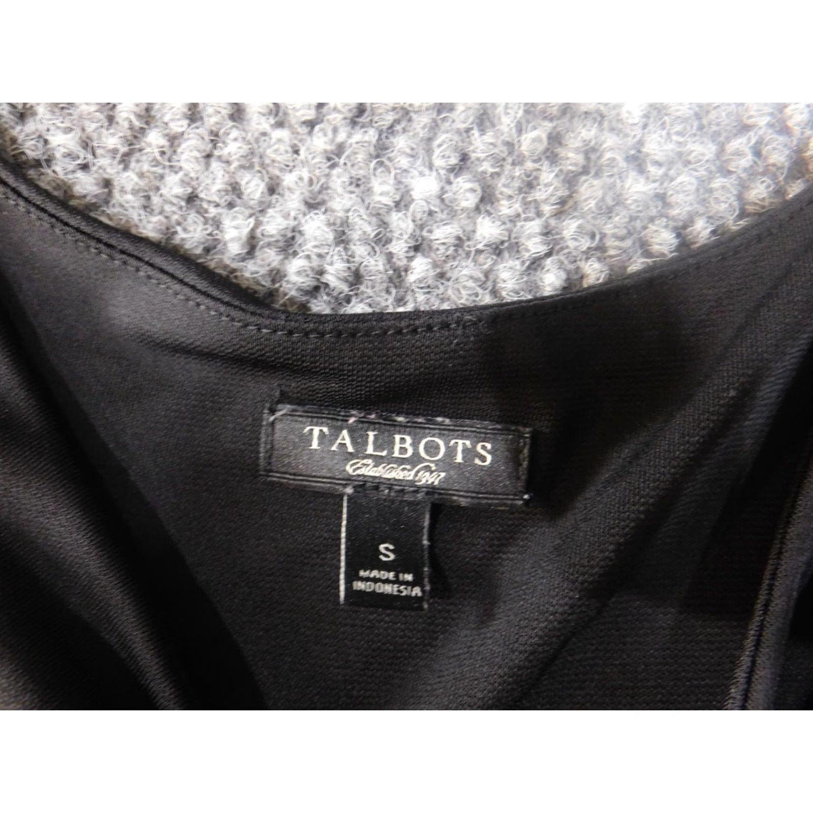 Talbots Talbots Dress Small Black Sleeveless A-Line Strap Womens Stretch Pullover Knee Length Knit Polyester Spandex Casual Winter Regular Womens Mens? Size S / US 4 / IT 40 - 5 Thumbnail