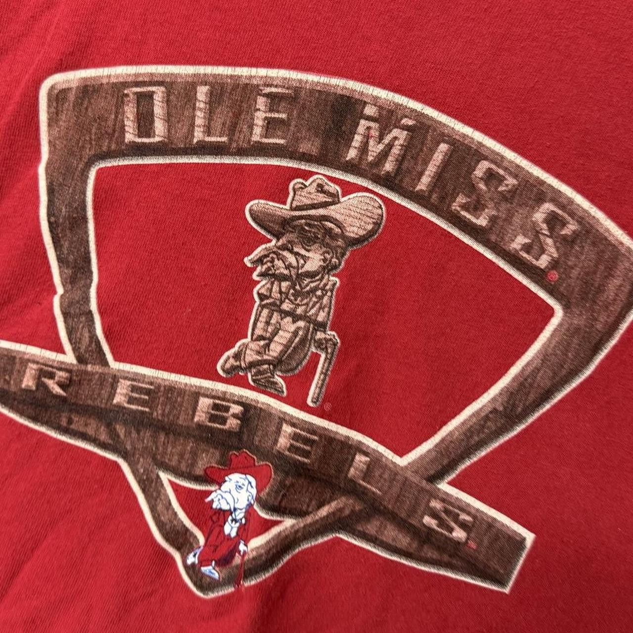 Vintage Vintage Ole Miss Rebels Colonel Reb T Shirt Large Size US L / EU 52-54 / 3 - 3 Thumbnail