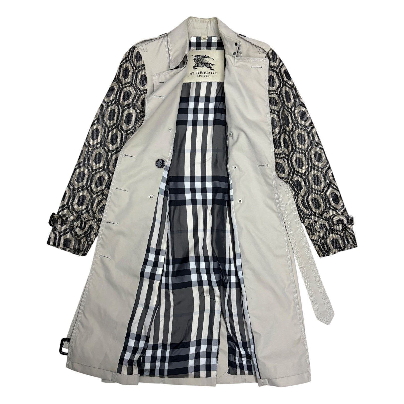 Burberry BURBERRY Trench Coat Luxury Business Jacquard Vintage XS Size XS / US 0-2 / IT 36-38 - 4 Thumbnail