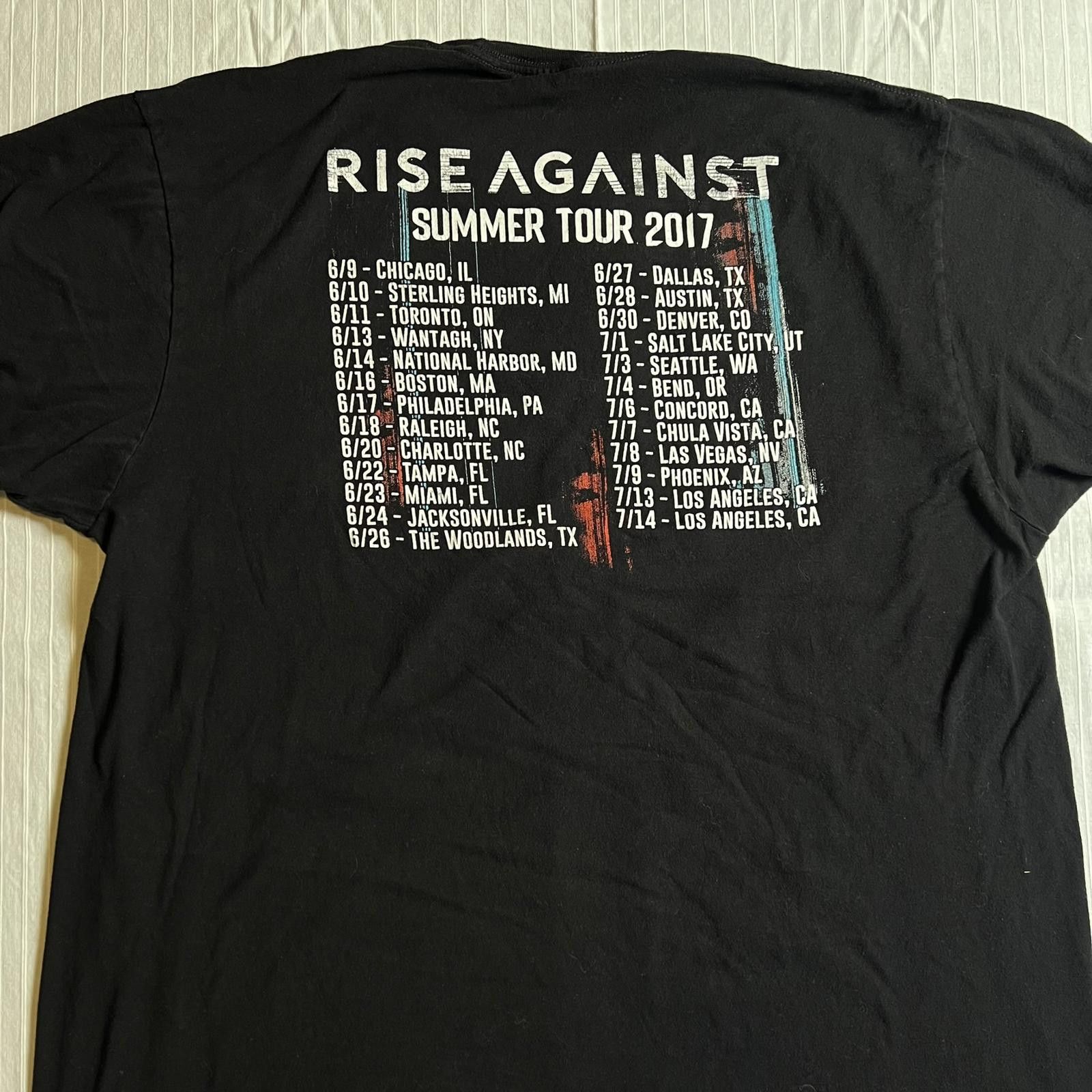 Designer Rise Against Wolves Album 2017 Tour Band T Shirt Mens S Size US XL / EU 56 / 4 - 6 Thumbnail