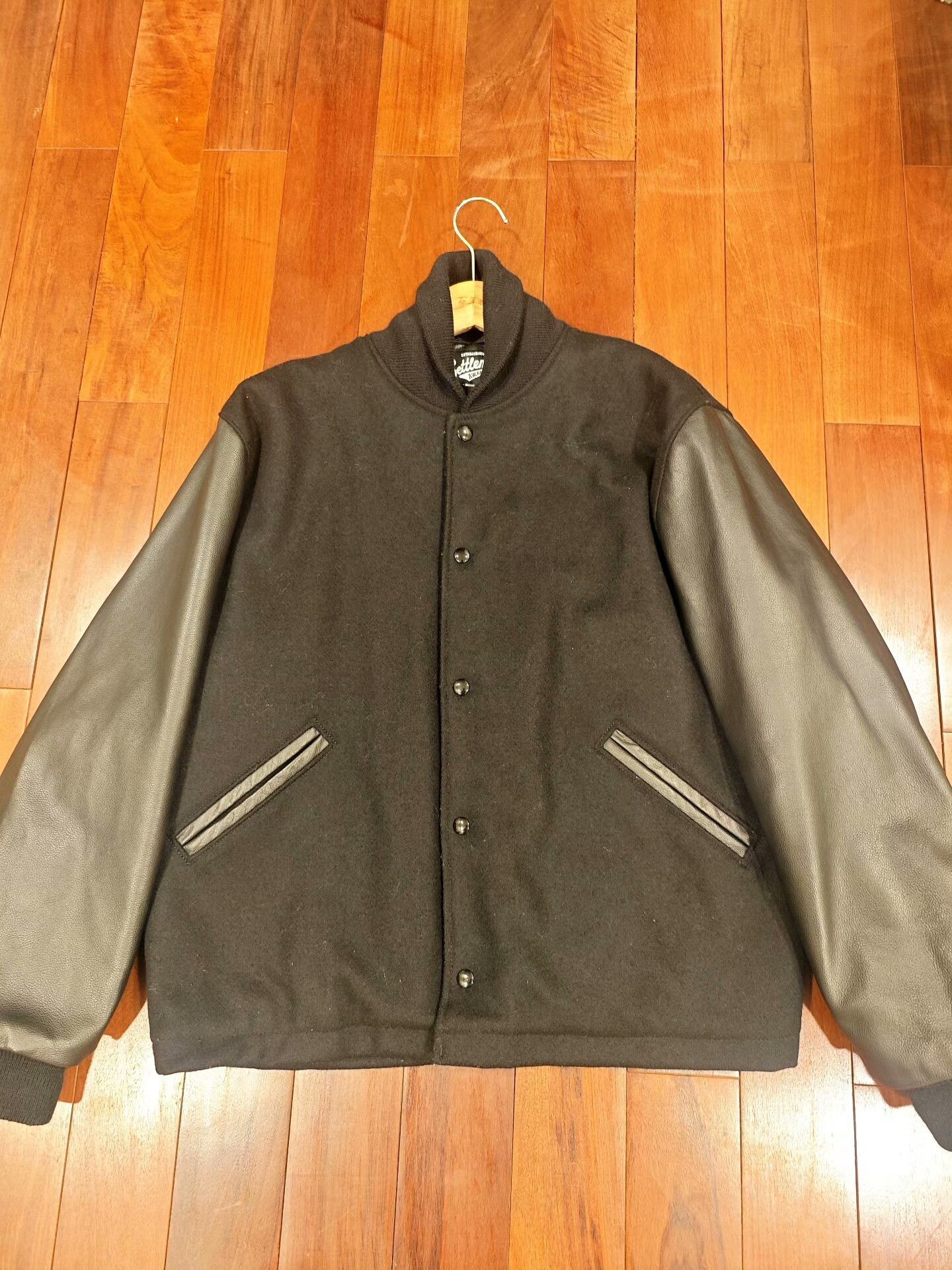 Visvim Settlers Leather Sleeve Varsity Jacket Size US M / EU 48-50 / 2 - 1 Thumbnail