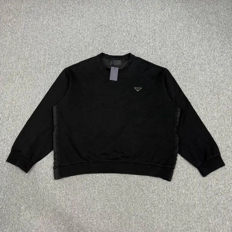 Prada Prada Black Cotton Men's Sweatshirt XL Size US XL / EU 56 / 4 - 1 Thumbnail