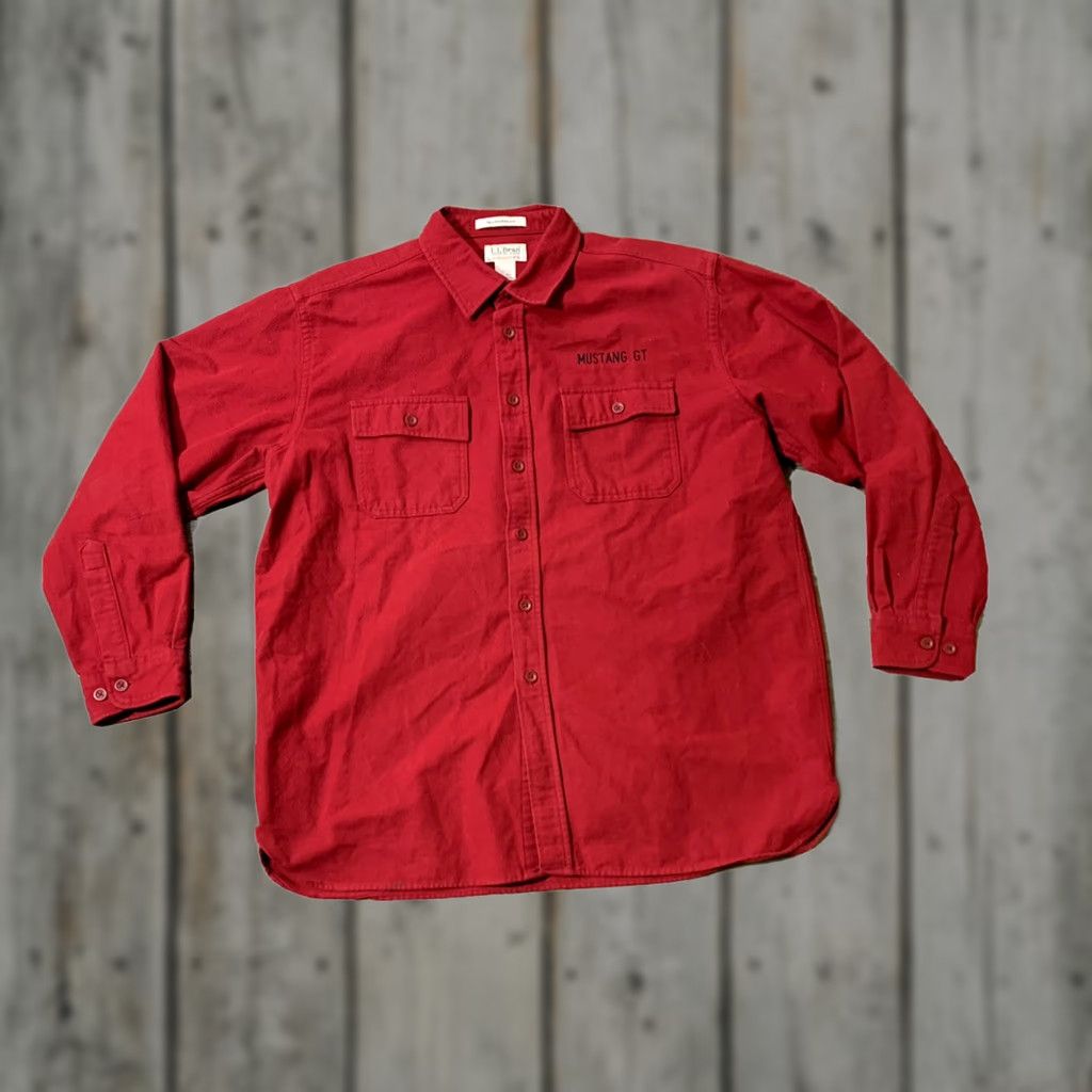 Vintage L.L. Bean Mens Chamois Shirt Extra Large XL Mustang GT Size US XL / EU 56 / 4 - 1 Thumbnail
