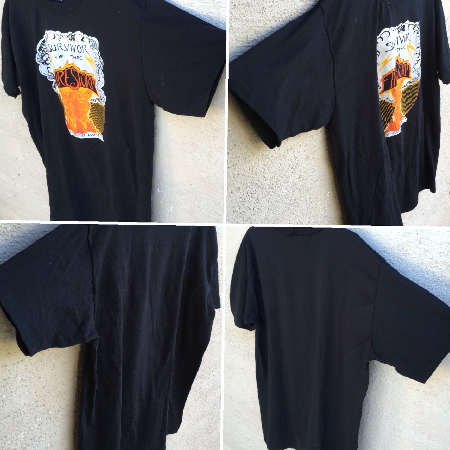 Jerzees VINTAGE Survivor Of The Firestorm Of Tuolumne County T Shirt Jerzees By Russell Size US XL / EU 56 / 4 - 7 Thumbnail