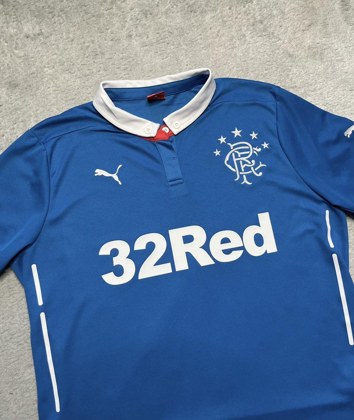 Puma Blue Jersey Top Puma Glasgow Rangers 2014/2015 Size L / US 10 / IT 46 - 2 Thumbnail