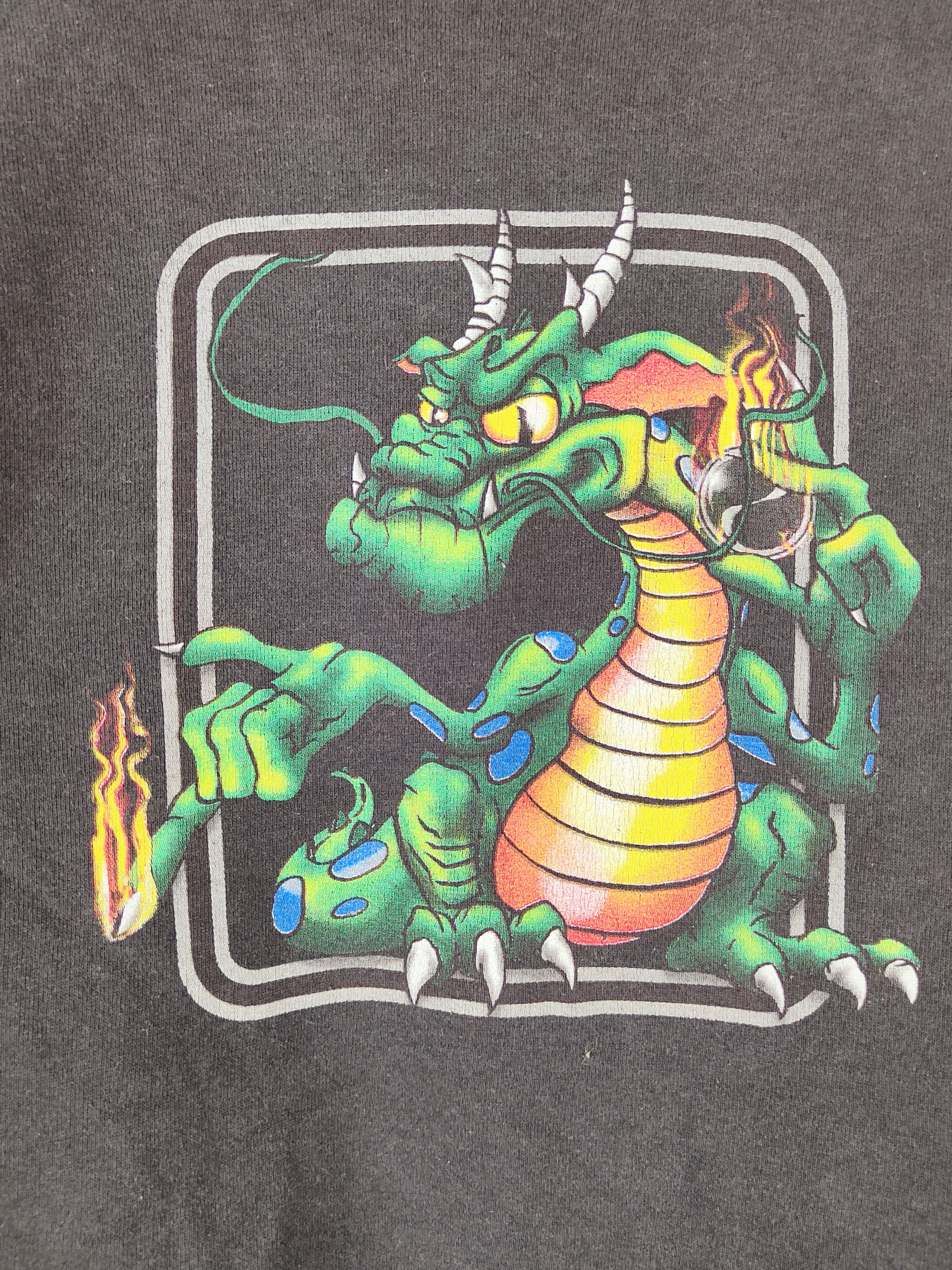 Japanese Brand T&C Surf Designs Dragon Black Faded Sweatshirts #W035 Size US M / EU 48-50 / 2 - 2 Thumbnail