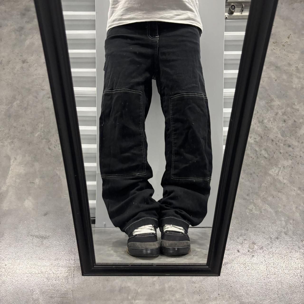 Japanese Brand × Vintage Crazy Vintage Y2K/2000s Black Carpenter Streetwear Skater Pants! Size US 28 / EU 44 - 1 Thumbnail