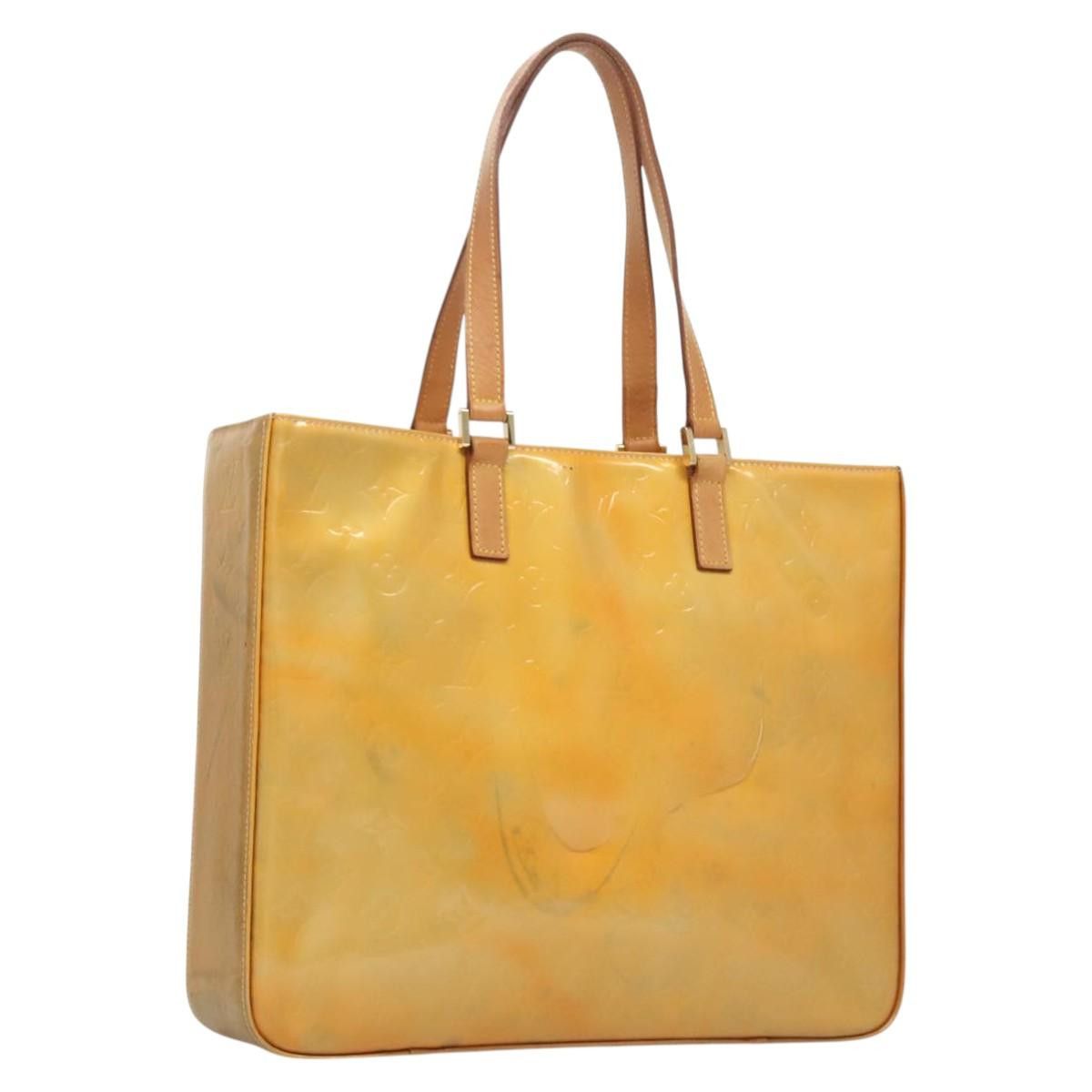 Louis Vuitton LOUIS VUITTON Monogram Vernis Columbus Tote Bag Gris M91028 Size ONE SIZE - 1 Thumbnail