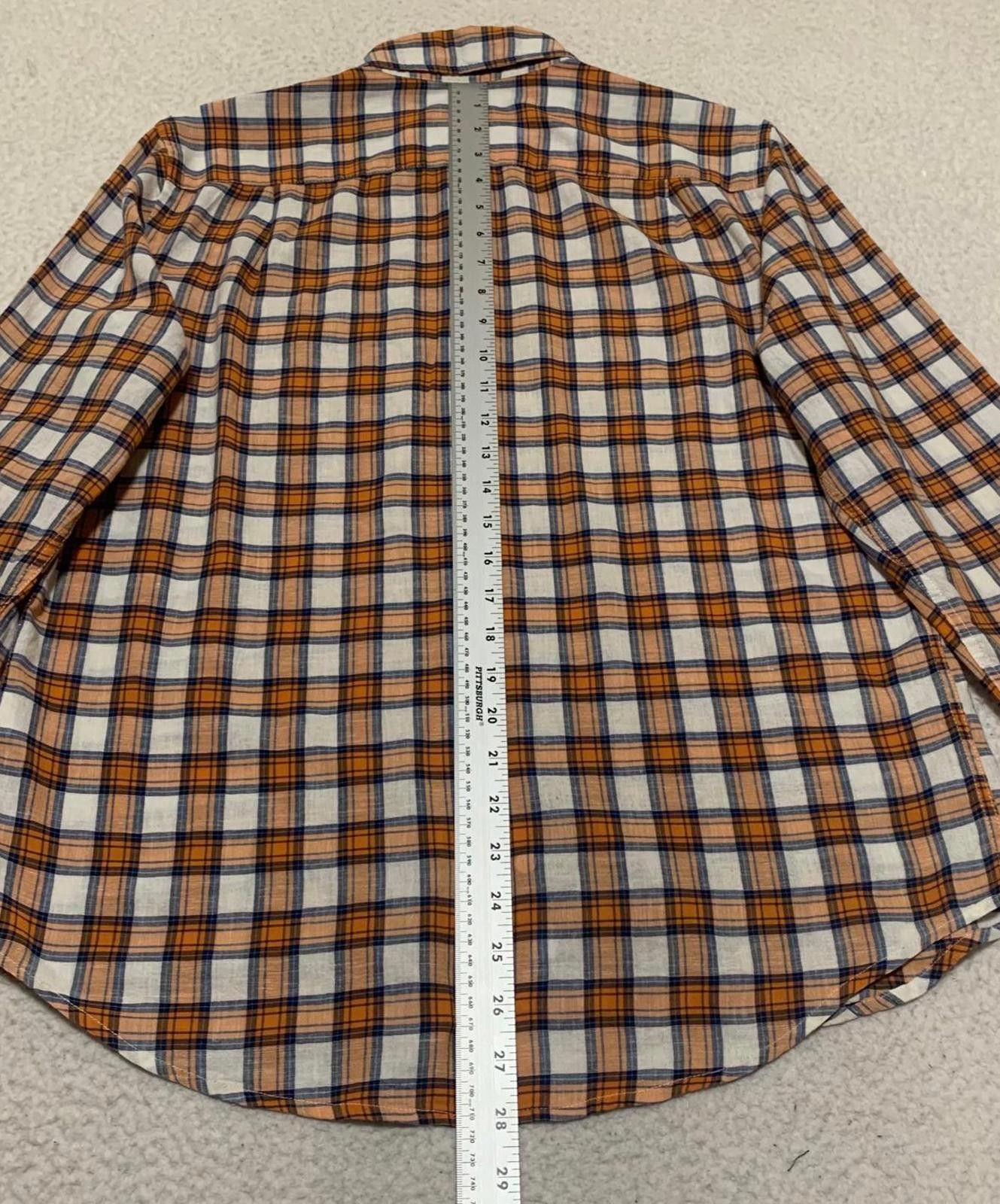 Steven Alan Steven Alan Men's Button-Down Shirt S Brown Orange Plaid USA Size US S / EU 44-46 / 1 - 9 Thumbnail