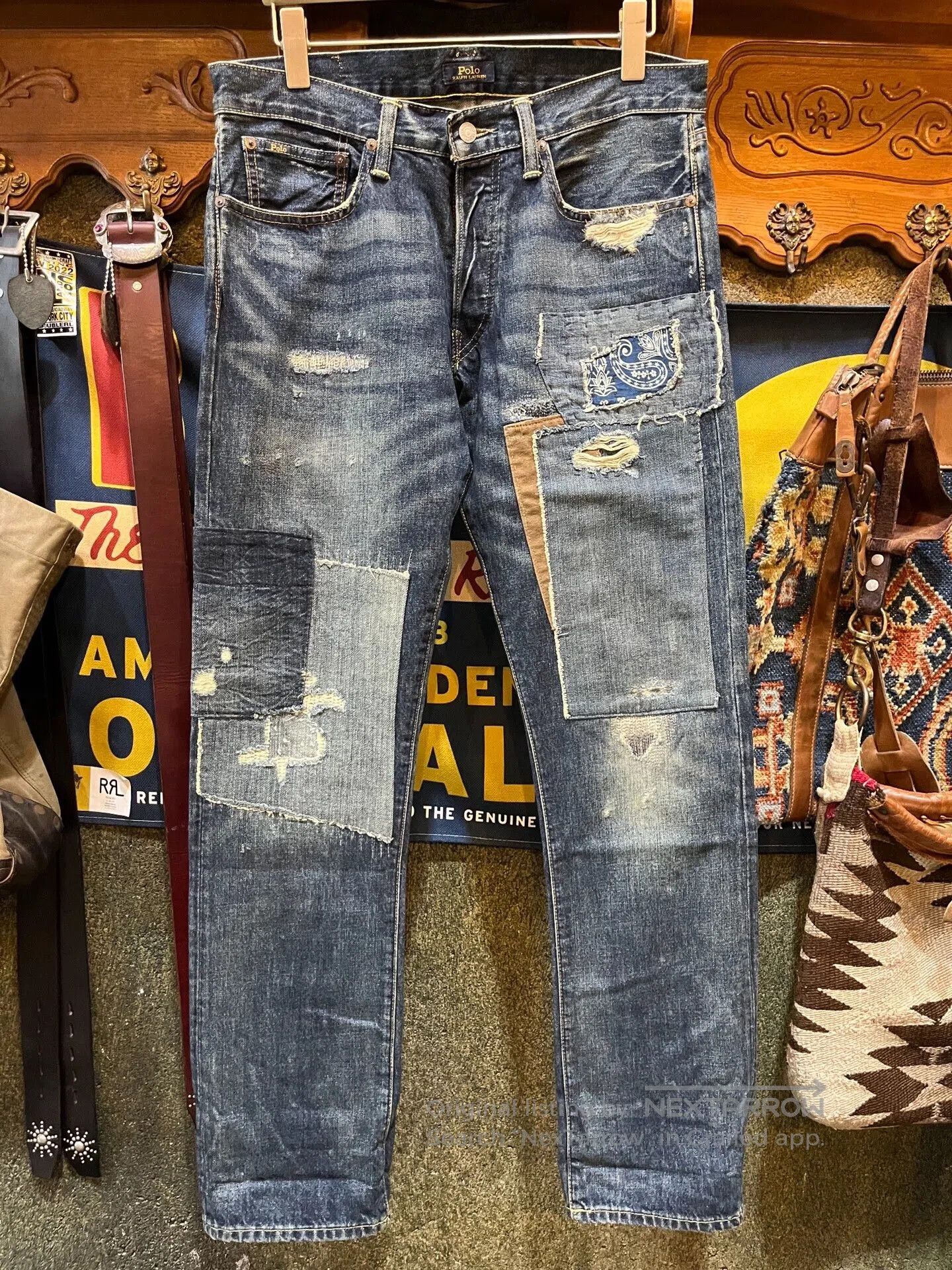 RRL Ralph Lauren rrl limited edition patchwork jeans. Size US 31 - 1 Thumbnail