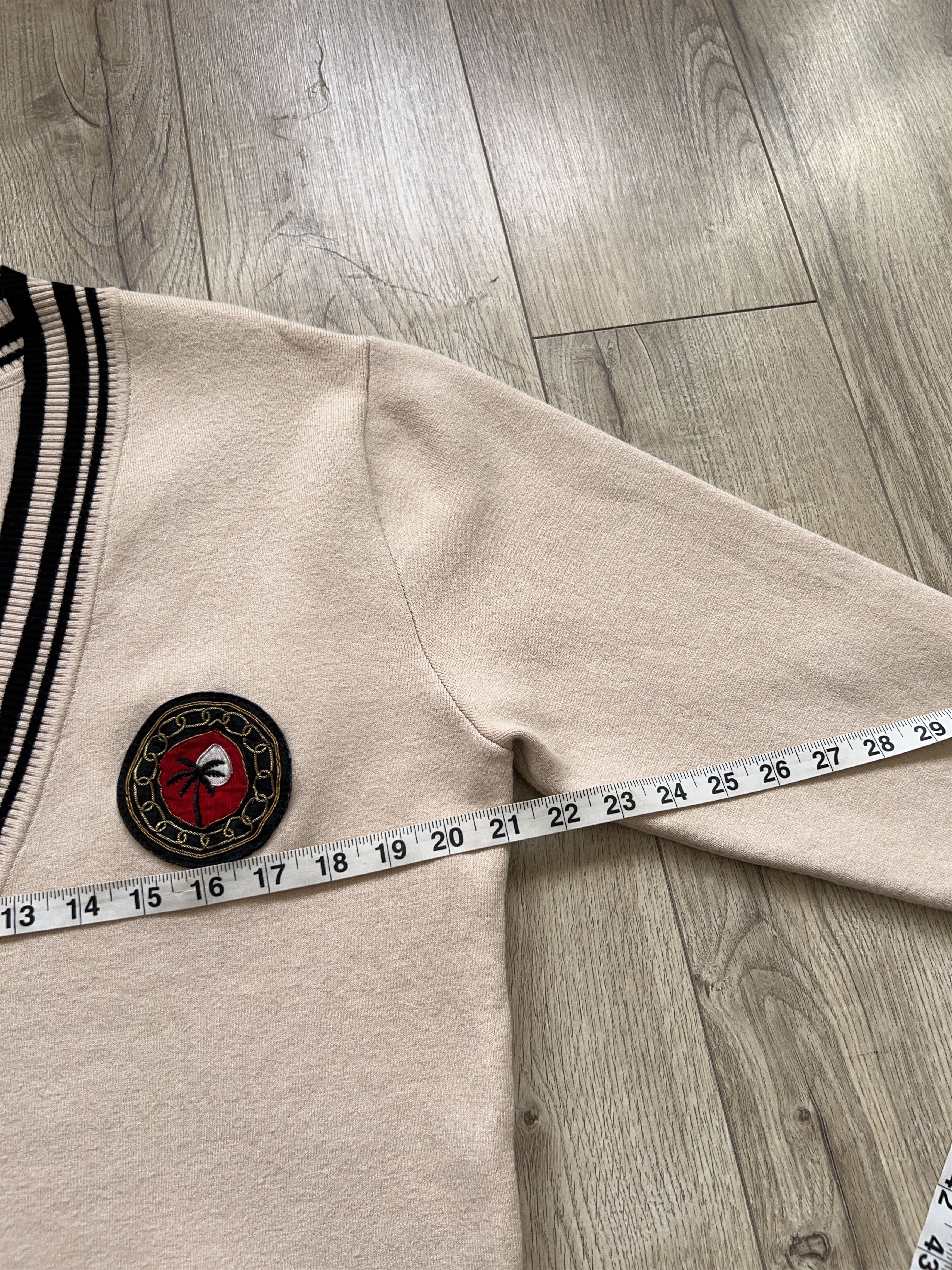 Designer × Sandro SANDRO Paris Palm Tree College Jumper V Neck Size 1 S Size S / US 4 / IT 40 - 10 Thumbnail