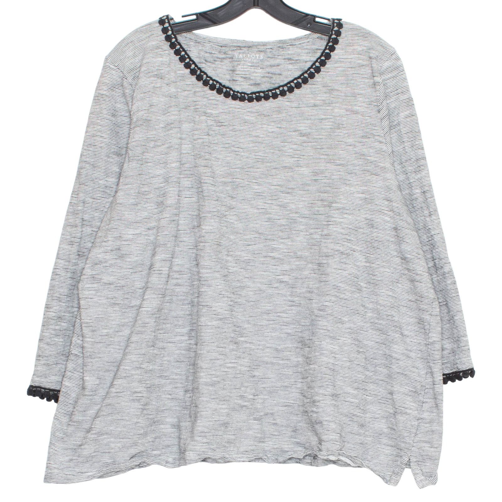 Other Talbots Top 3/4 Sleeve Crochet Boho Minimalist Stripe 3X Size 3XL / US 20-22 - 5 Thumbnail