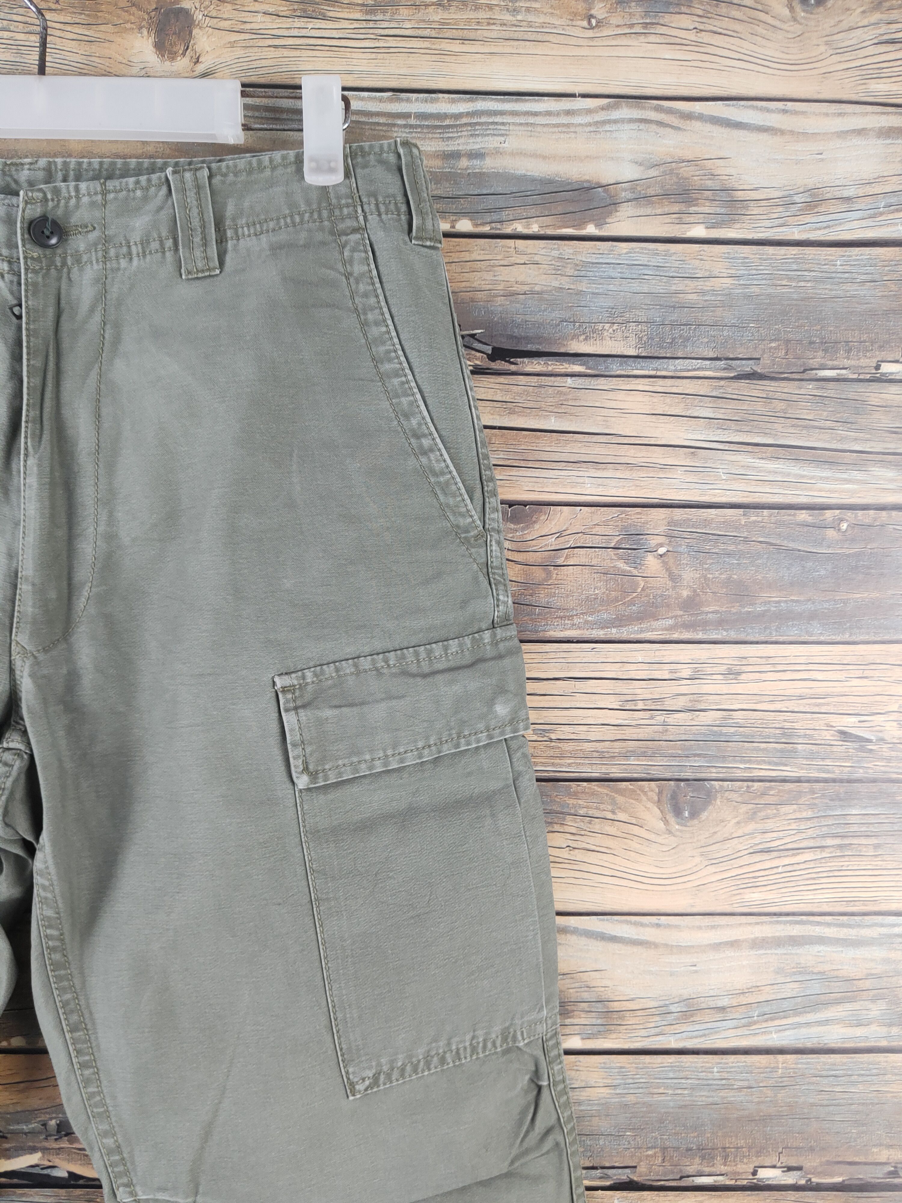Japanese Brand DLL Global Work Army Green Multipocket Cargo Pants #1912 Size US 30 / EU 46 - 5 Thumbnail