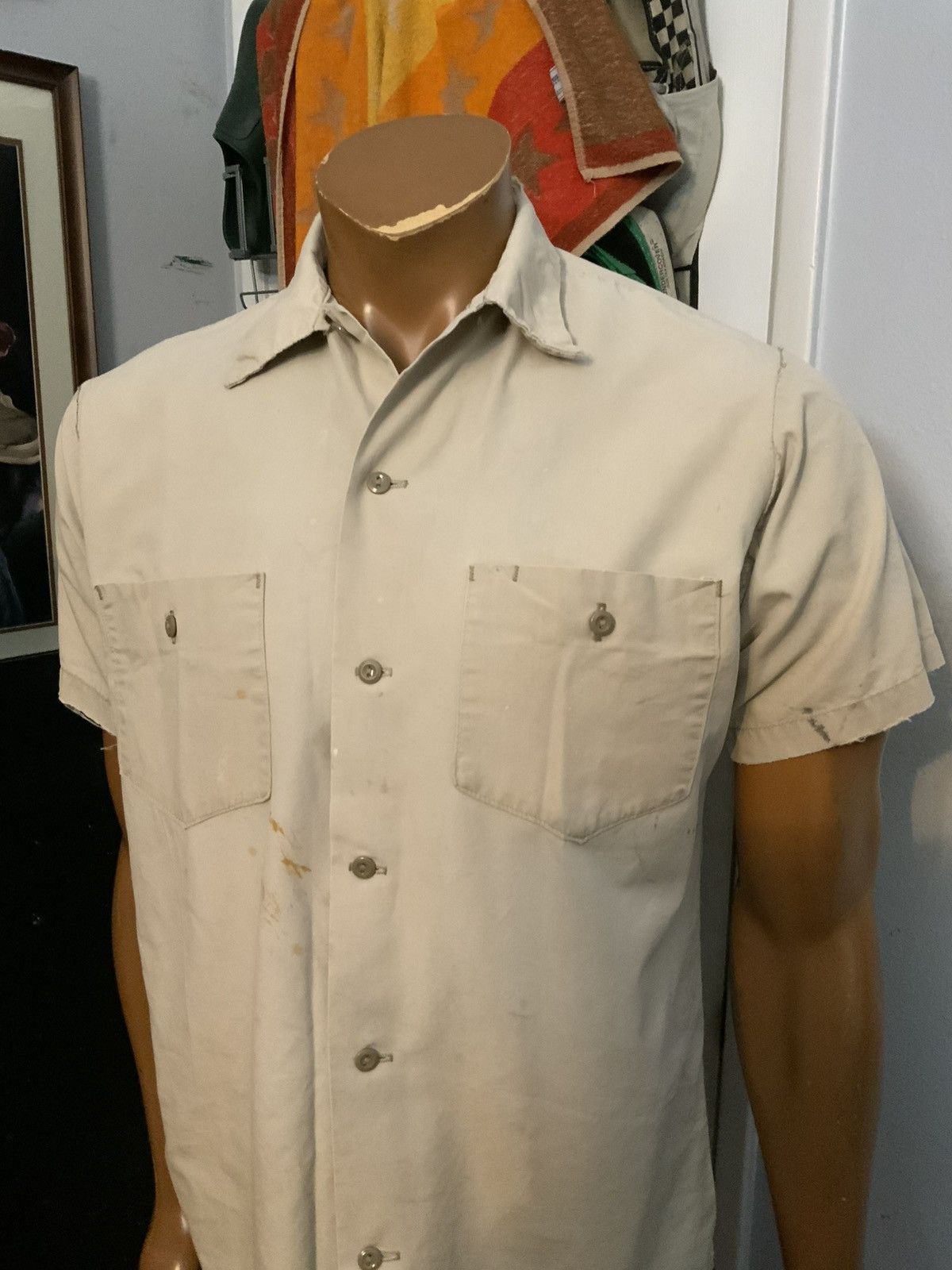 Vintage Vintage 70s 80s M-SS Union Made Khaki Safari Workwear Shirt Size US M / EU 48-50 / 2 - 16 Thumbnail
