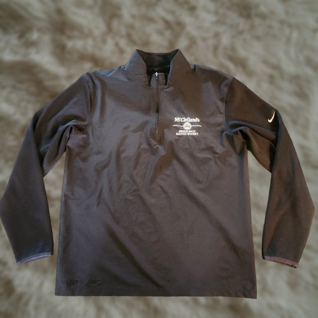 Nike Nike McClelland's Scotch Whisky 1/4 Zip Pullover Mens Medium Black Windbreaker Sweatshirt Size US M / EU 48-50 / 2 - 1 Thumbnail