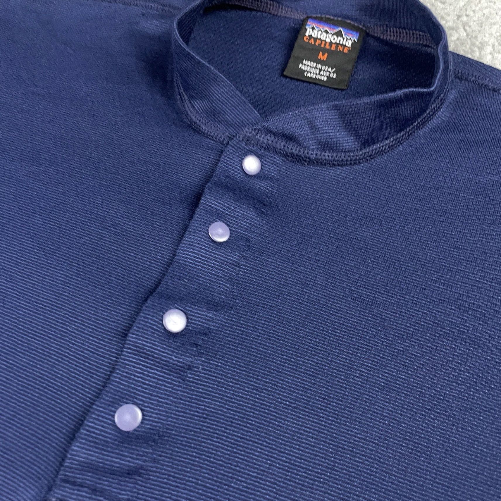 Patagonia Patagonia Capilene TShirt Mens Adult Medium Blue Long Sleeve Shirt Pullover Crew Neck Breathable Quick Dry 100% Polyester Capilene Base Layer Size US M / EU 48-50 / 2 - 5 Thumbnail