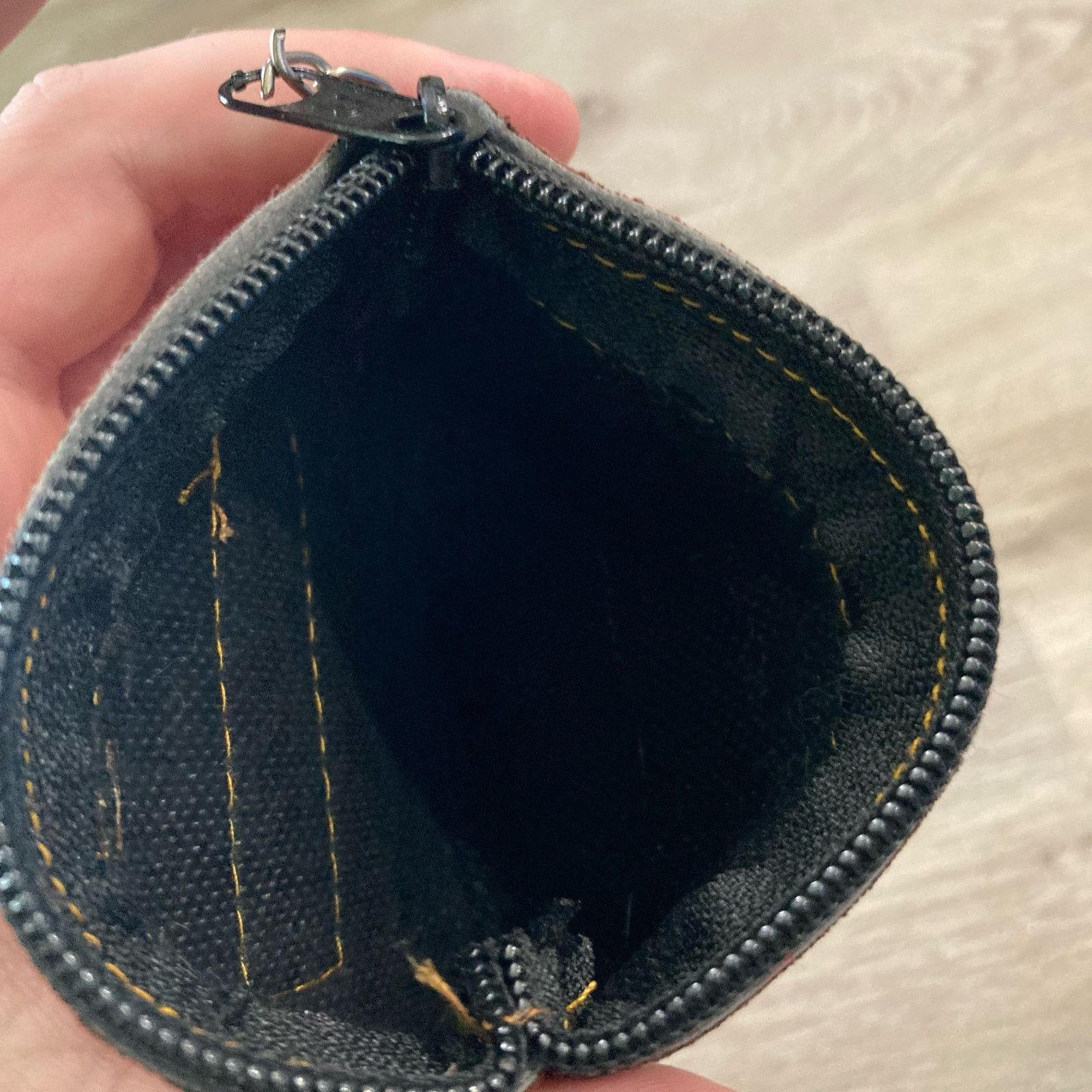 Other Handmade Guatemalan Leather/Cotton Coin Purse Keychain Size ONE SIZE - 8 Thumbnail