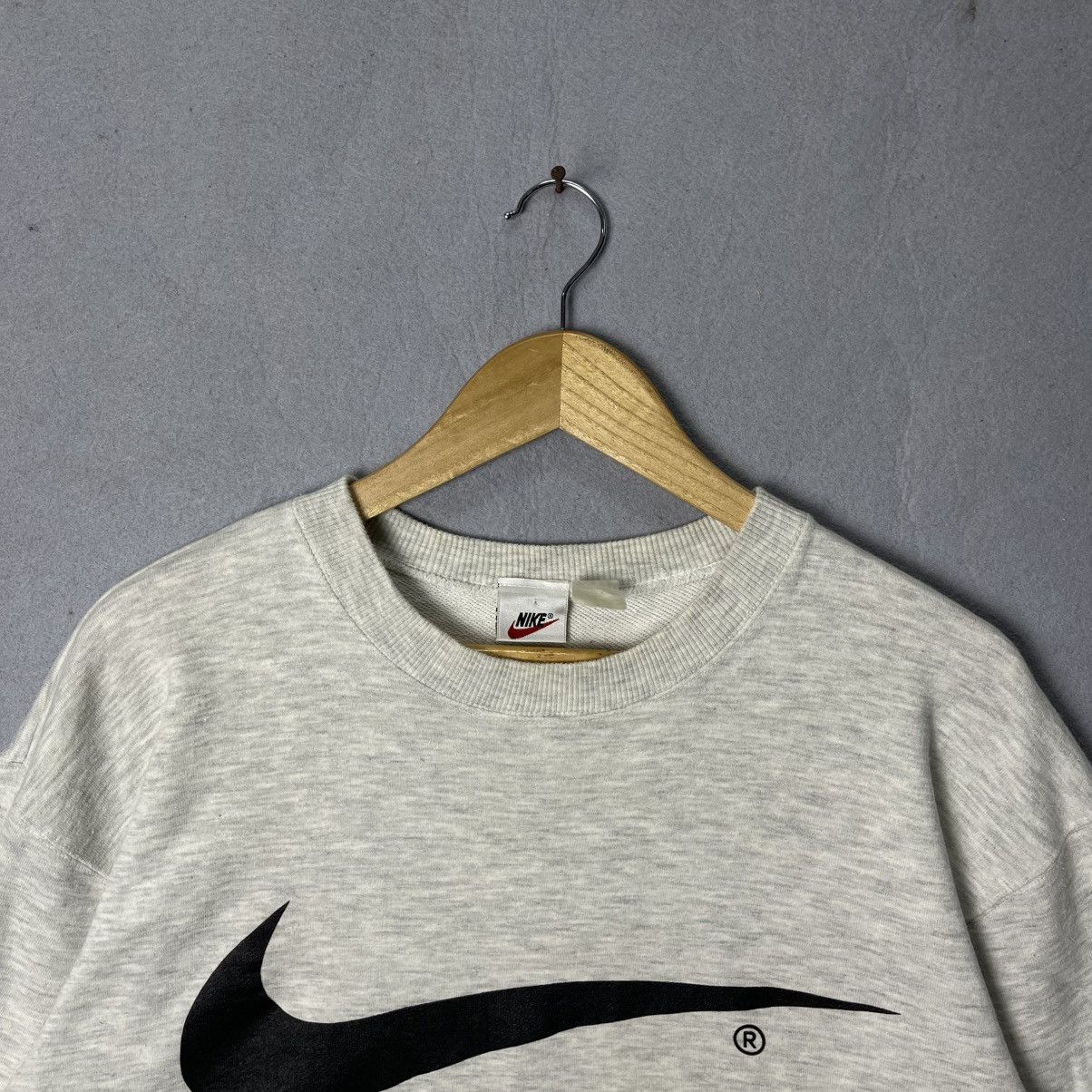 Nike Late 1990s Nike Oversized Swoosh Crewneck Sweatshirt Size US L / EU 52-54 / 3 - 2 Thumbnail