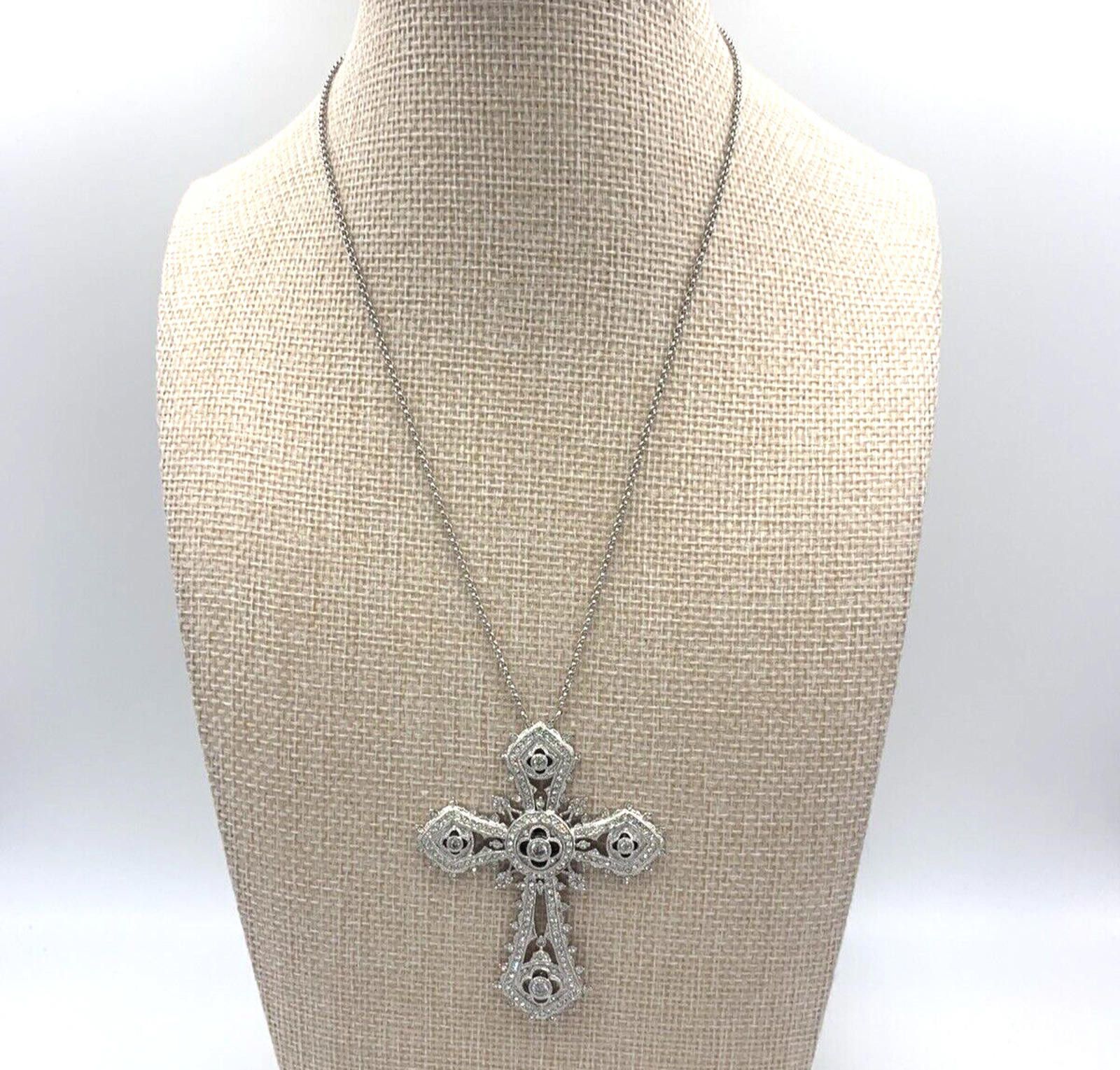 Other QVC Nadri Pave CZ Silver Tone Cross Limited Edition Necklace Size ONE SIZE - 1 Thumbnail