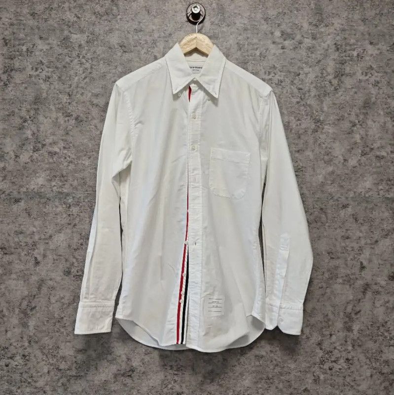 Thom Browne Thom Browne Men's Long Sleeve White Shirt 0089 Size US L / EU 52-54 / 3 - 1 Thumbnail