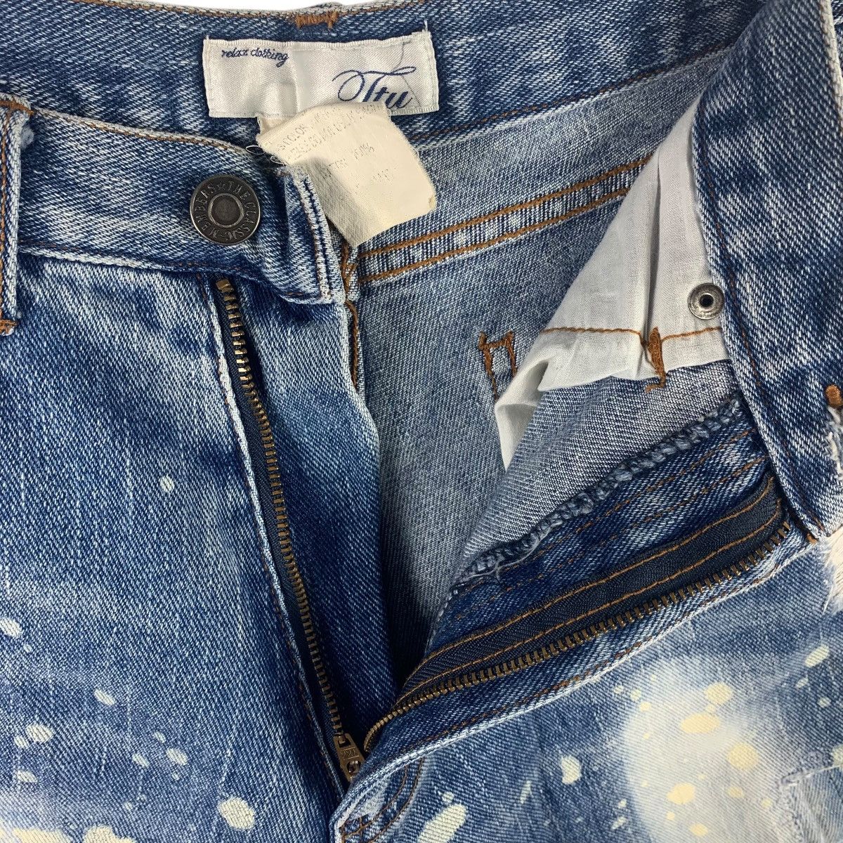 Japanese Brand JTU japanesebrand painter patcher blue jeans Size 29" - 6 Thumbnail