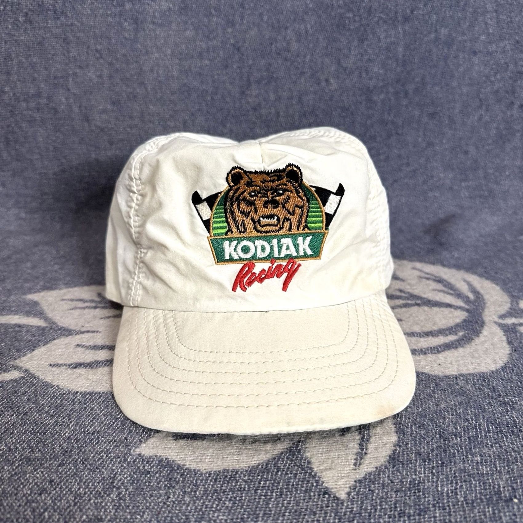 Vintage VINTAGE Kodiak Racing Hat Snapback White Embroidered Adjustable Cap USA Made 90s Mens Size ONE SIZE - 2 Thumbnail