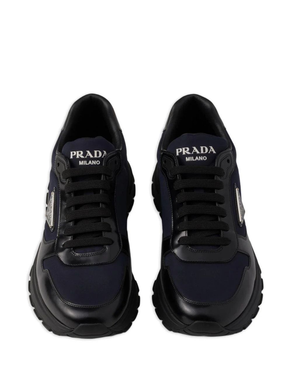 Prada o1B3y1r0526 Prax 01 Lace-Up Sneakers in Navy/Black Size US 8 / EU 41 - 3 Thumbnail
