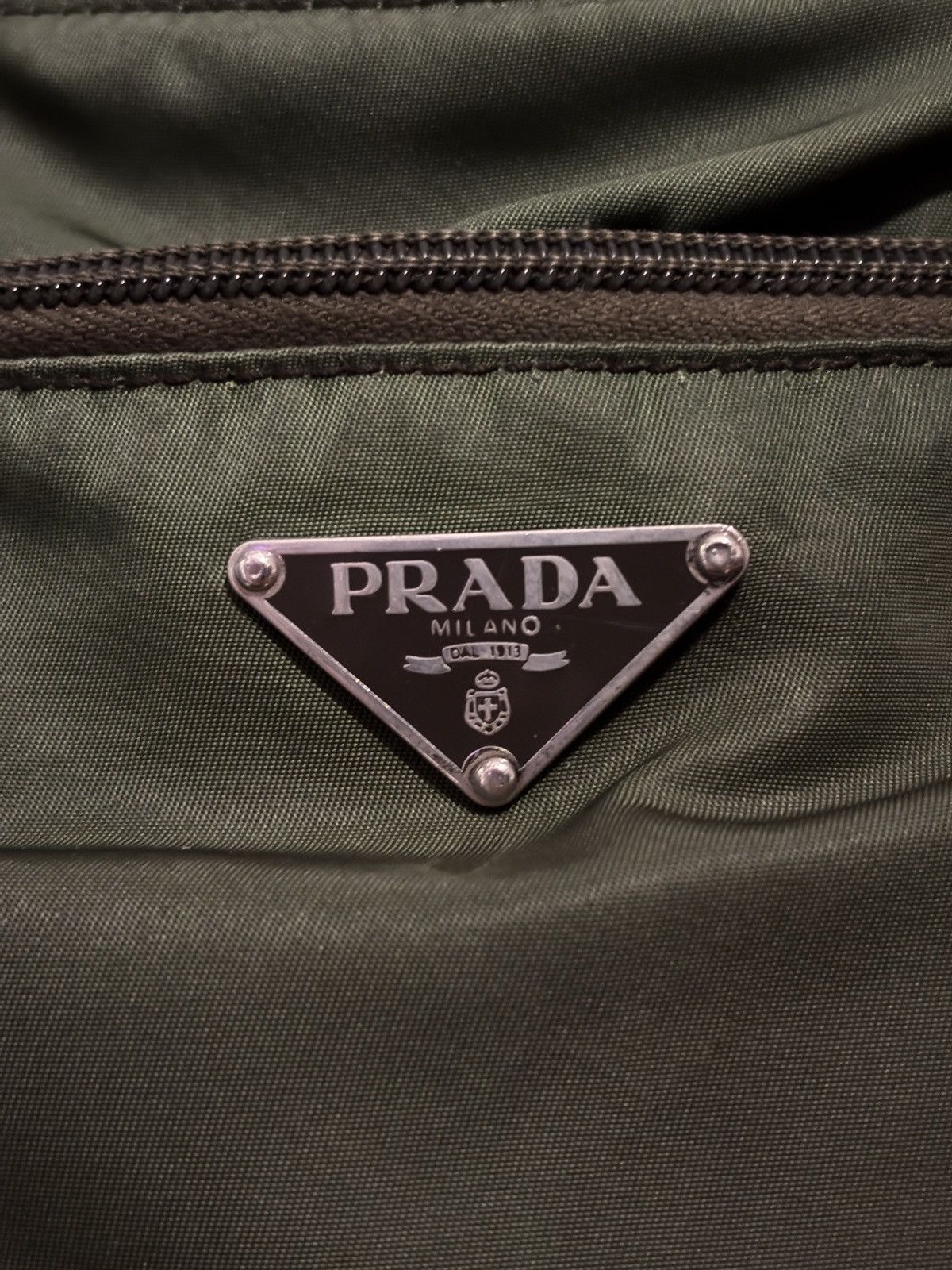 Prada Prada Olive Green Nylon Crossbody Bag Size ONE SIZE - 2 Thumbnail
