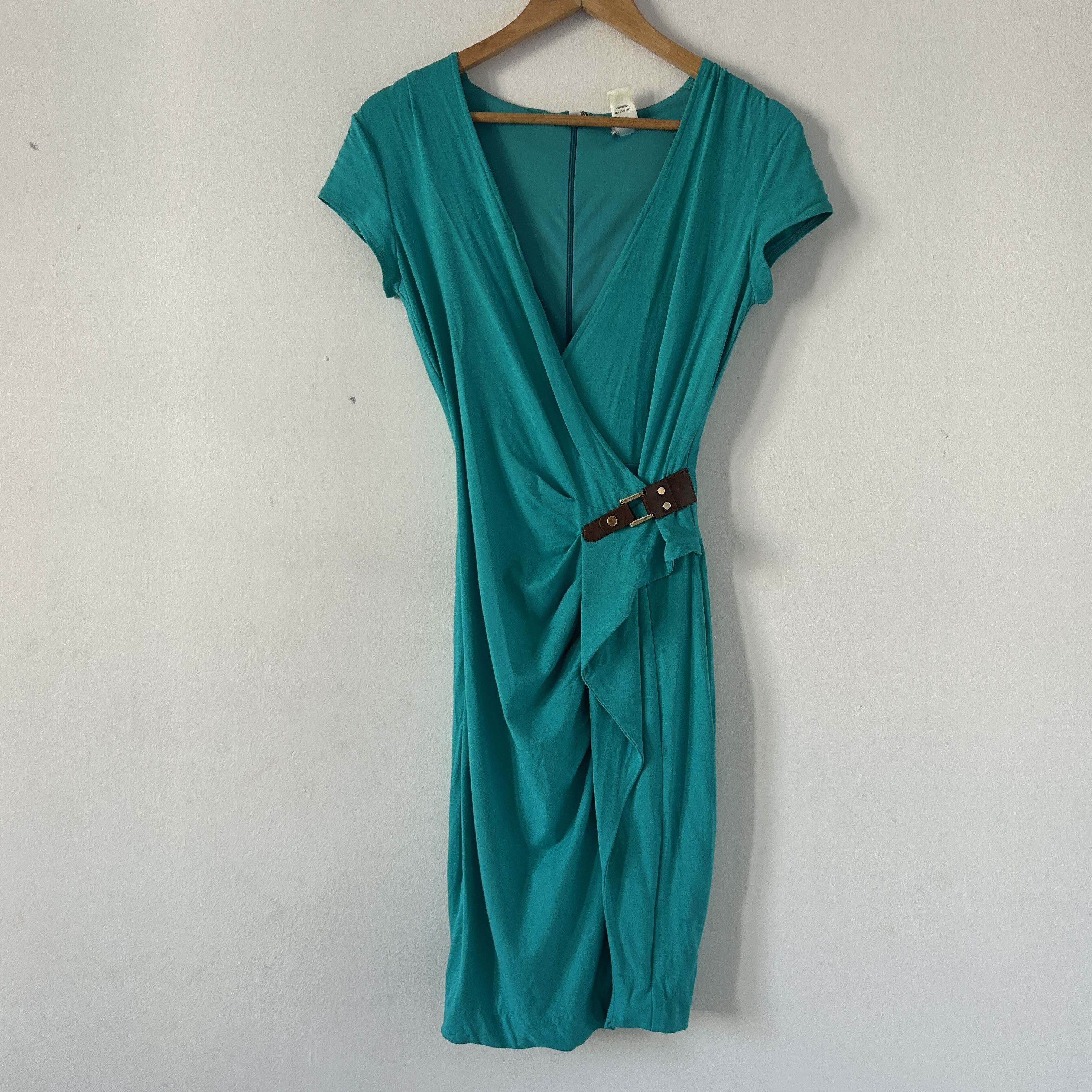 Vintage Vintage 90s CACHE Turquoise Knit Dress Size S / US 4 / IT 40 - 7 Thumbnail