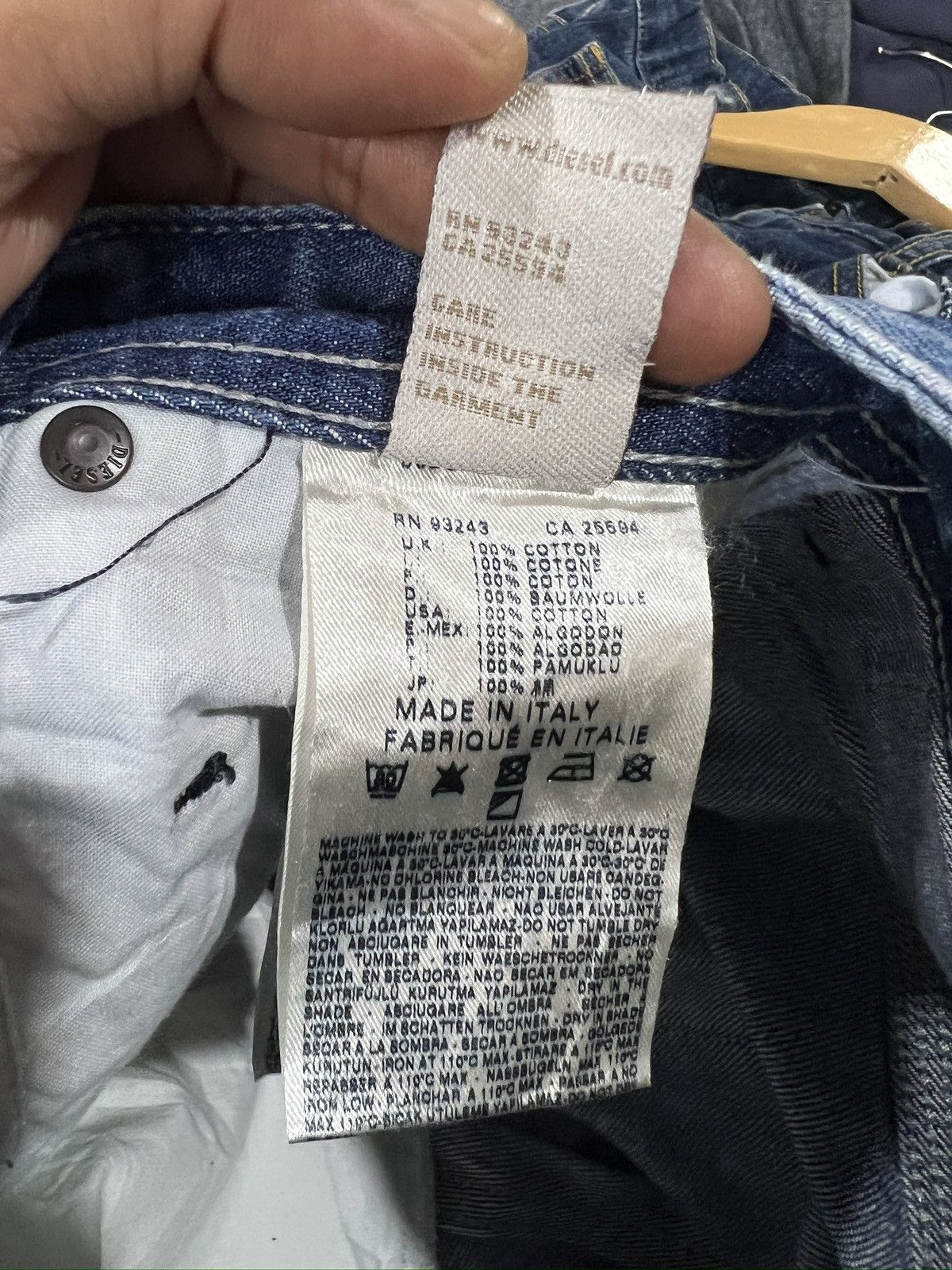 Diesel 🔥Vintage Diesel Distressed Denim Size US 29 - 17 Thumbnail