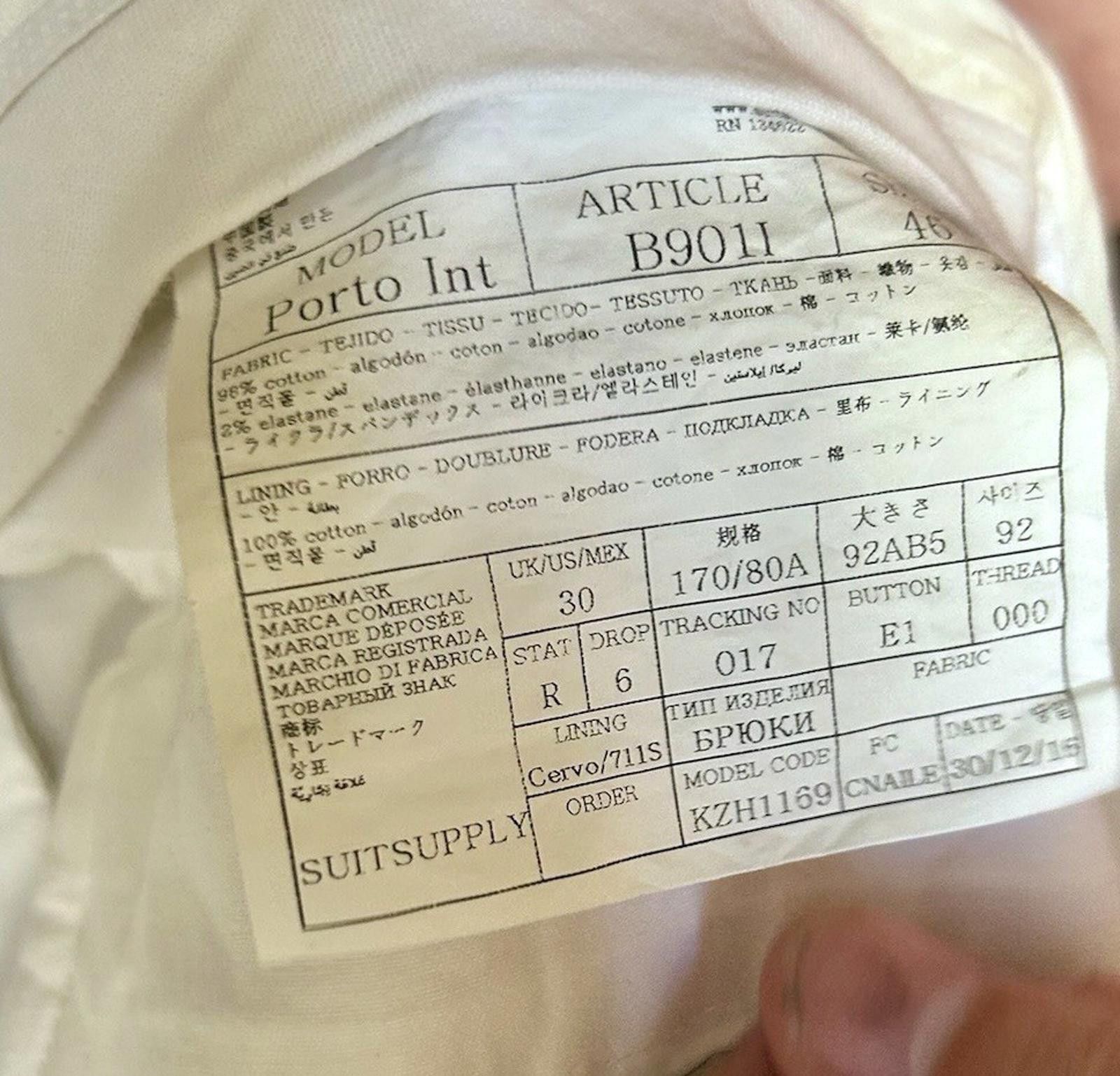 Suitsupply Suit Supply 100% Cotton White Pants Buckles Porto Int. 30 Size US 30 / EU 46 - 3 Thumbnail
