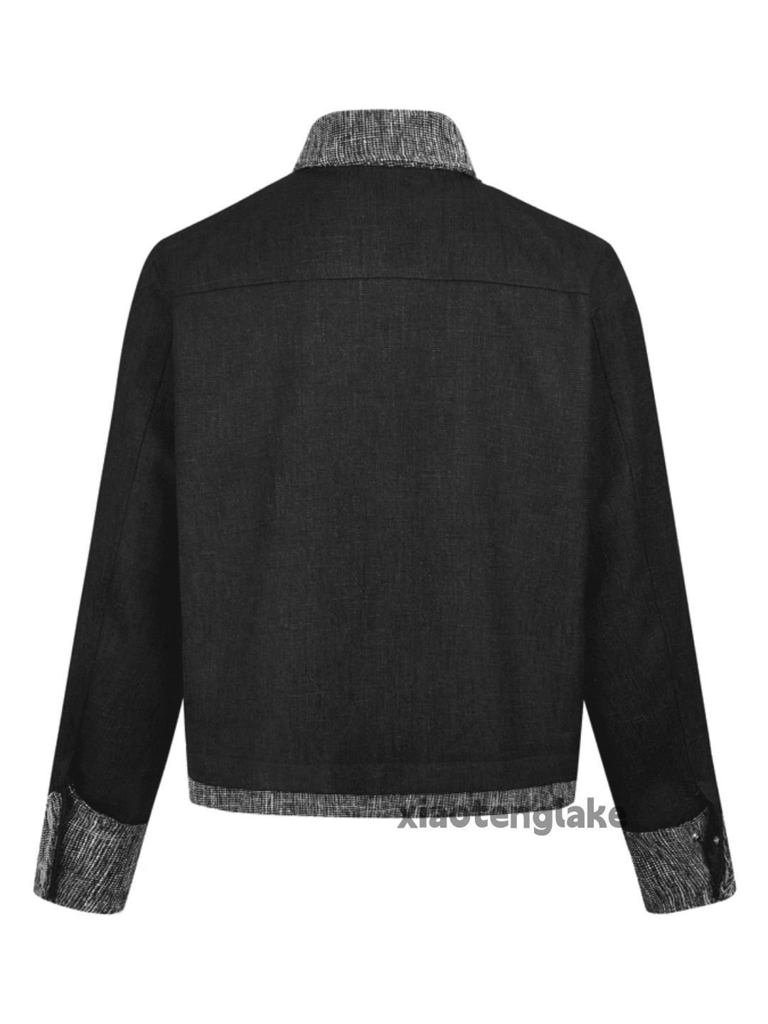 Utility punk yuppie patchwork button cleanfit jacket