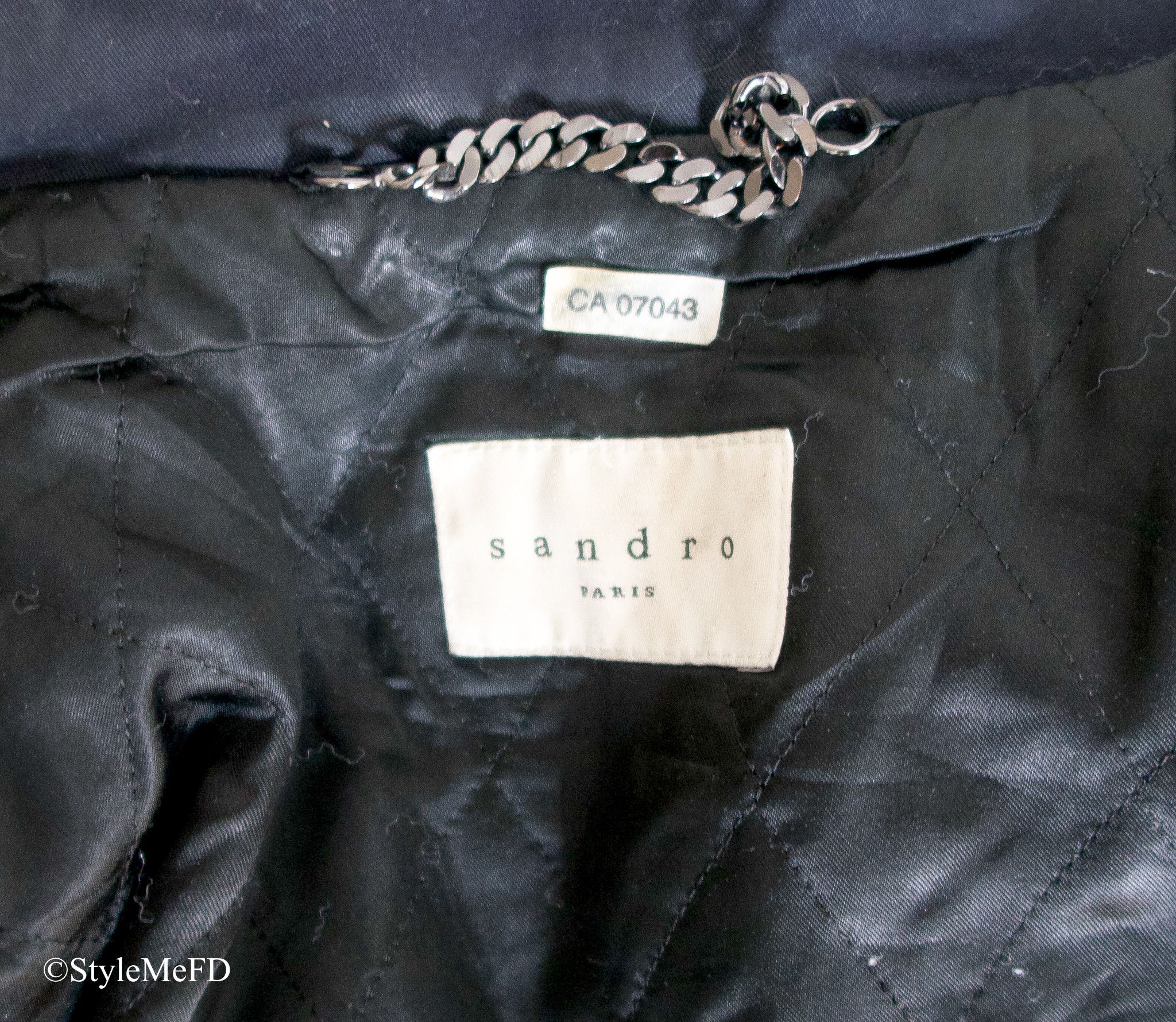 Sandro SANDRO - Black & Blue Leather Jacket - L Size L / US 10 / IT 46 - 7 Thumbnail