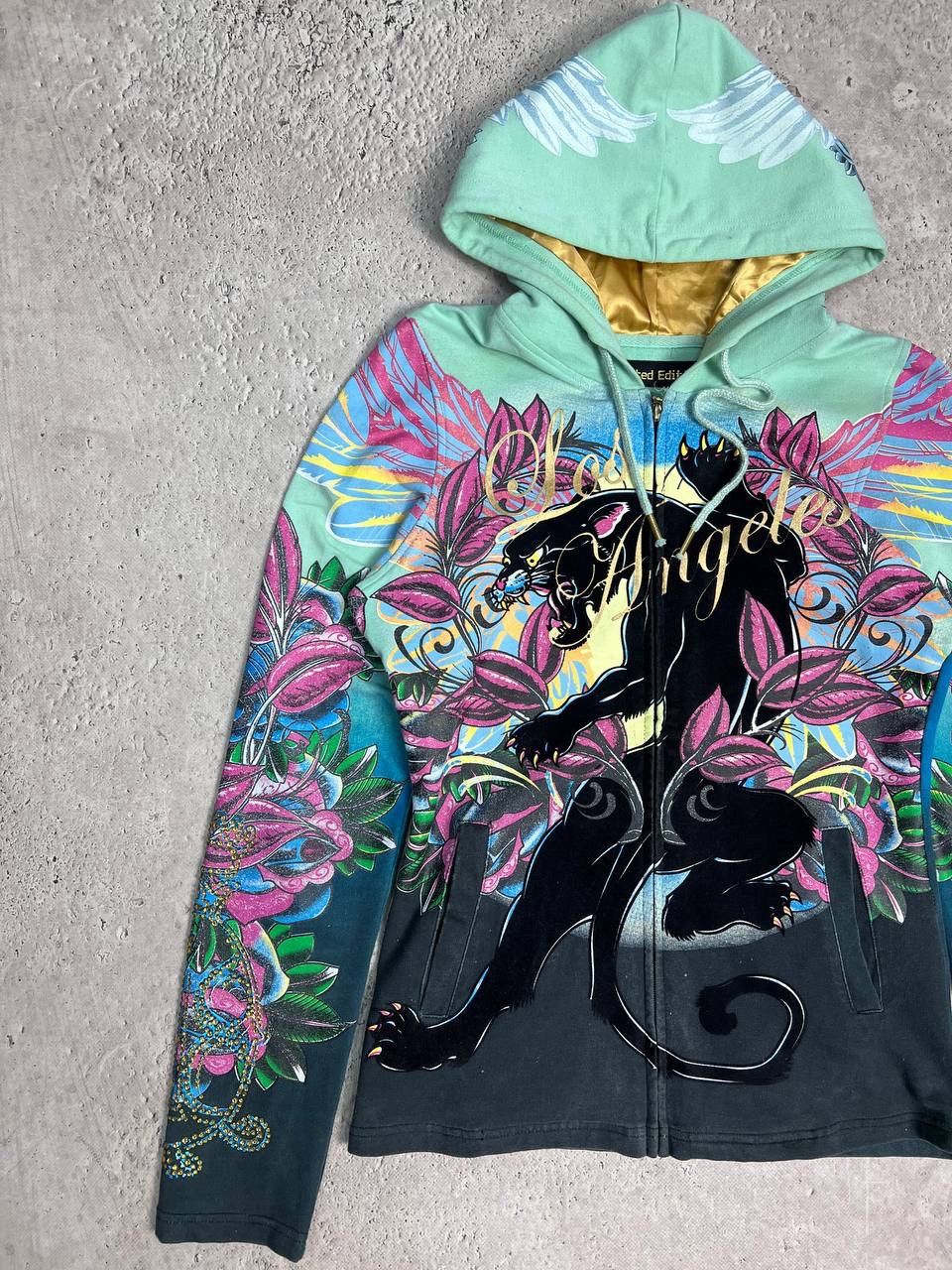 Ed Hardy × Vintage Vintage Ed Hardy Hoodie love kill slowly skull panther Y2K Size US L / EU 52-54 / 3 - 3 Thumbnail