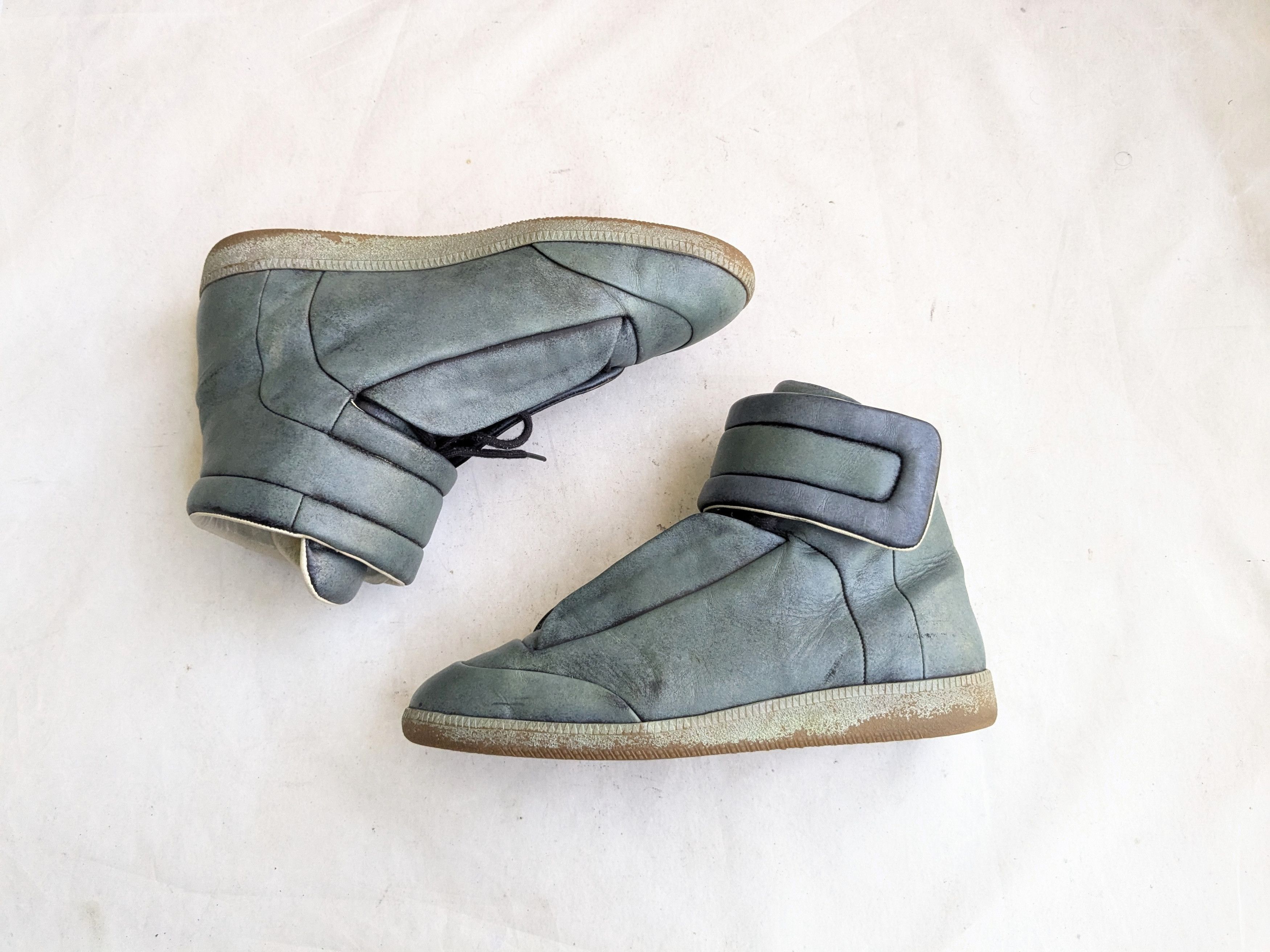Maison Margiela Maison Margiela Future Green 12 45 High Tops Leather Size US 12 / EU 45 - 1 Thumbnail