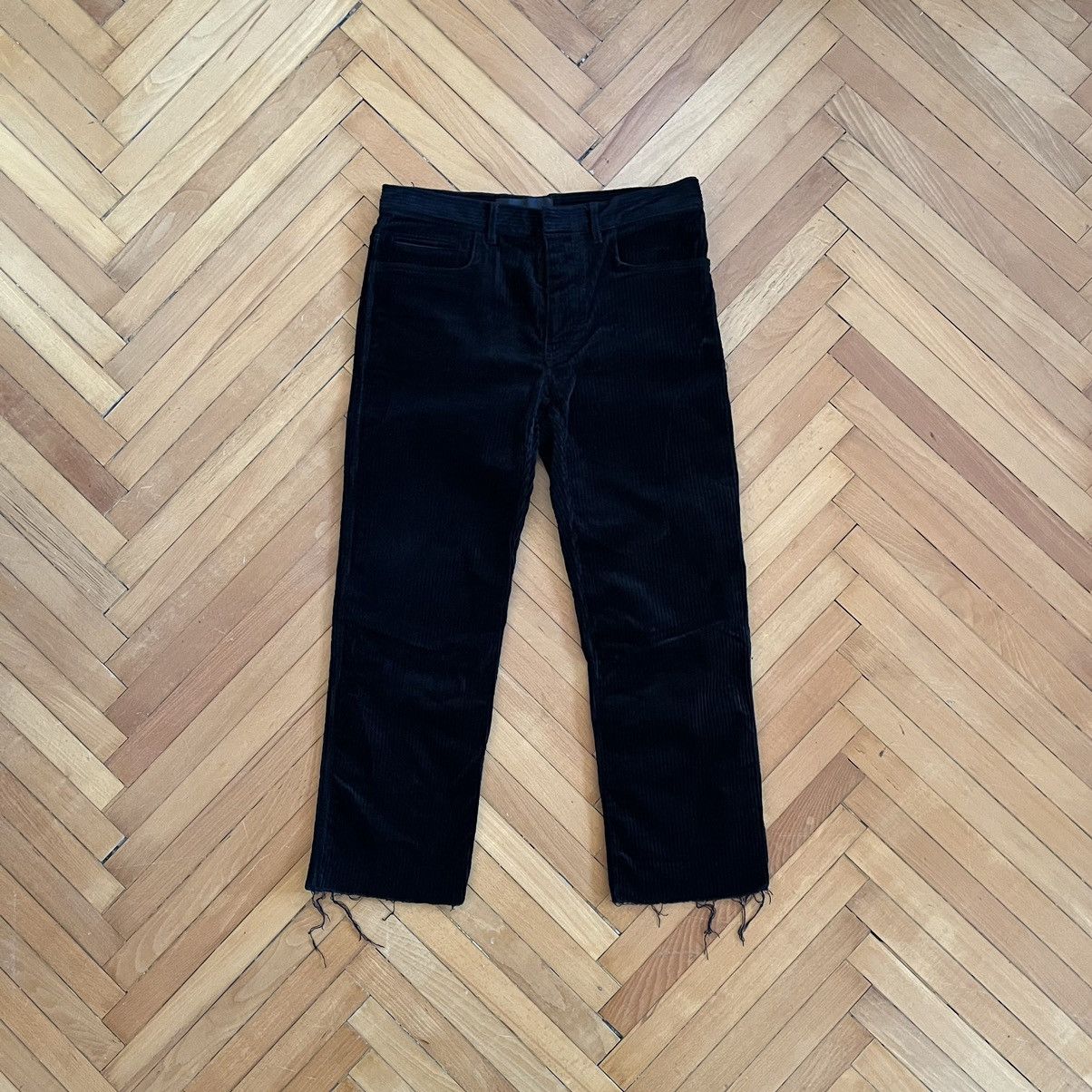 image of Haider Ackermann Raw-Hem Corduroy Pants in Black, Men's (Size 30)