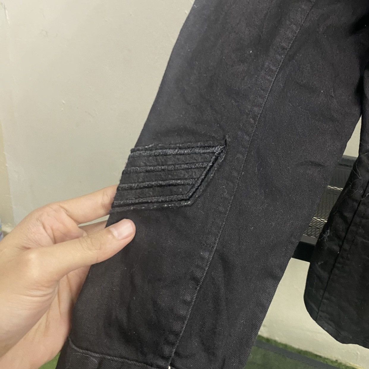 semanticdesign Semantic Design Black Tonal Skull Embroidered Military Shirt Size US M / EU 48-50 / 2 - 7 Thumbnail