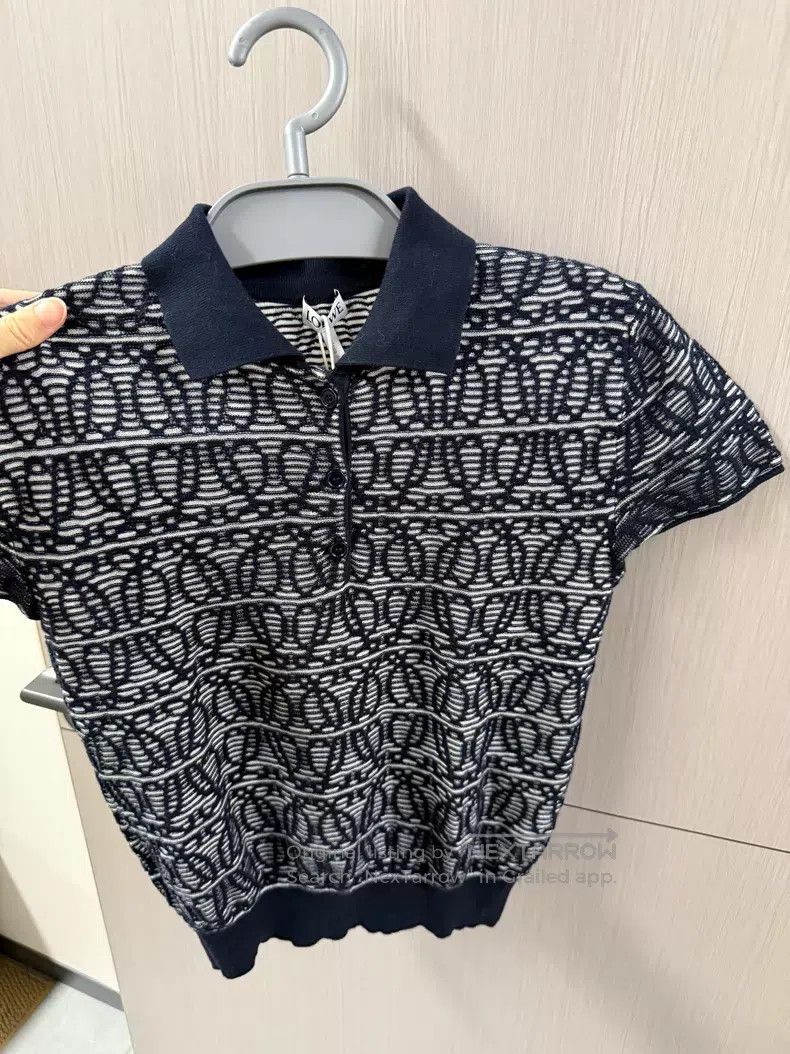 Loewe Loewe Full Print Logo Short Sleeve Polo Shirt Size XS / US 0-2 / IT 36-38 - 1 Thumbnail