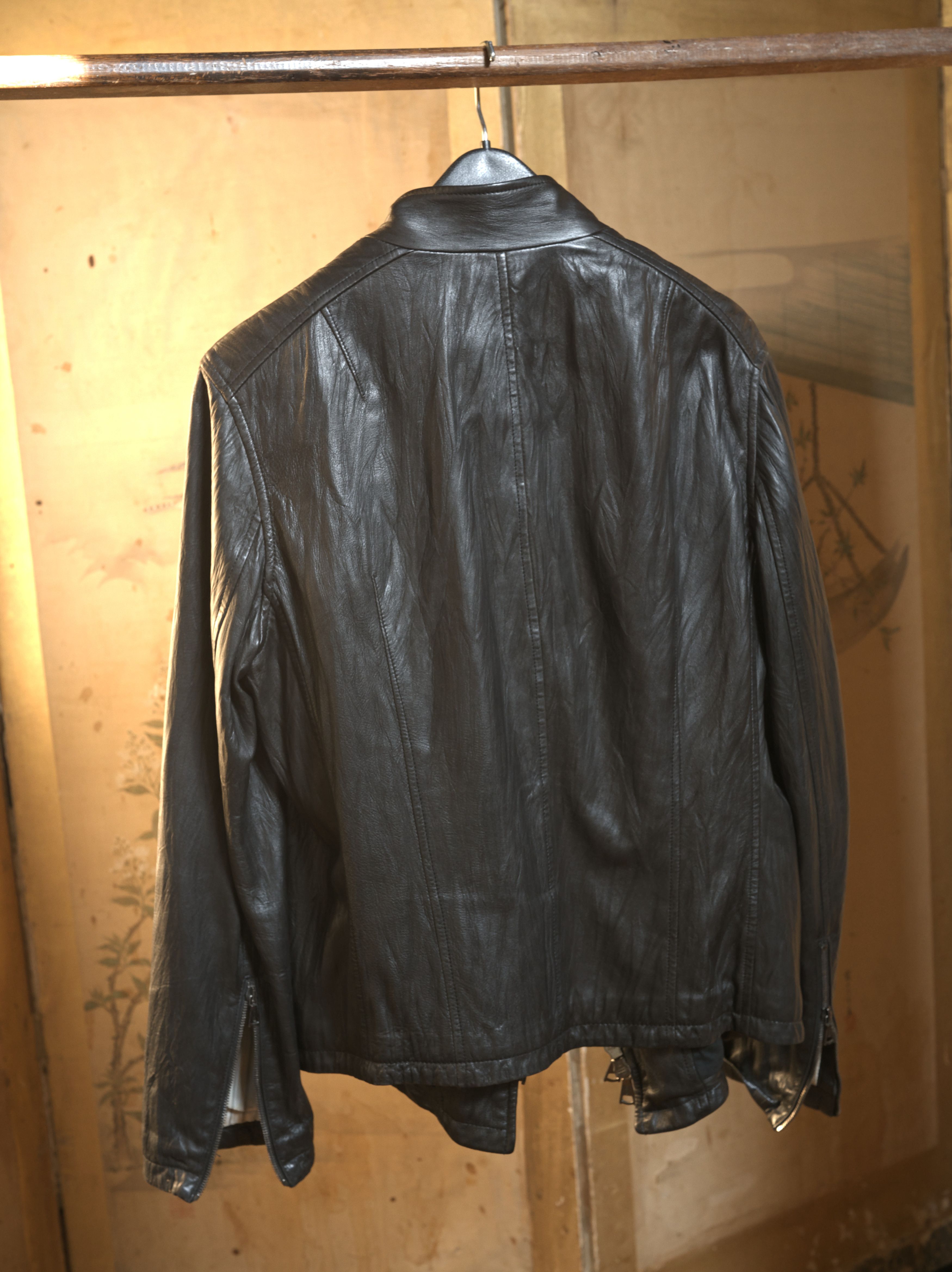 John Varvatos "Ringo Star" asymmetrical biker leather jacket Size US M / EU 48-50 / 2 - 3 Thumbnail