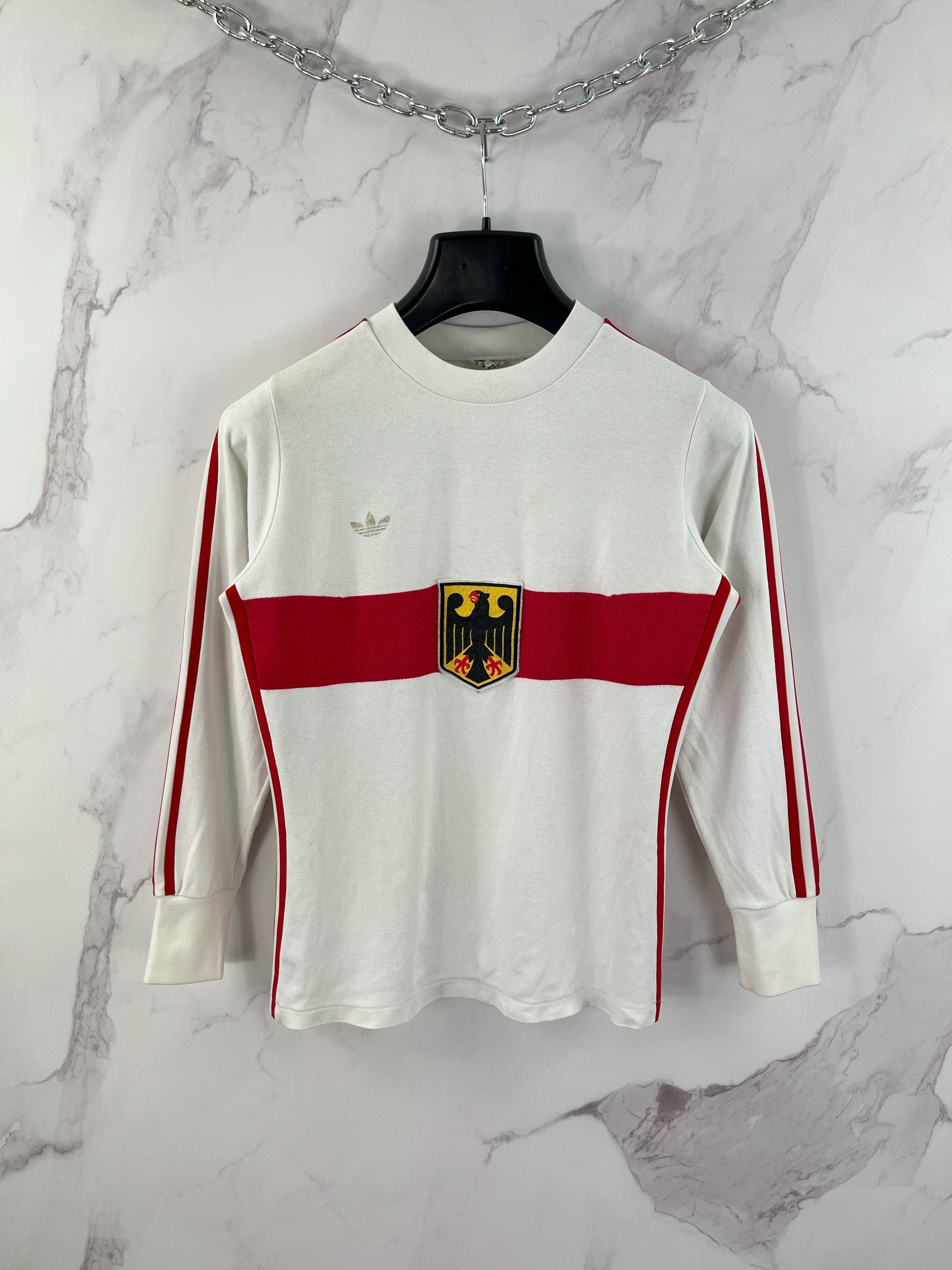 image of Adidas x Jersey Vintage West Germany 1978 - 1980 Olympic Football Team Home in White (Size XS)