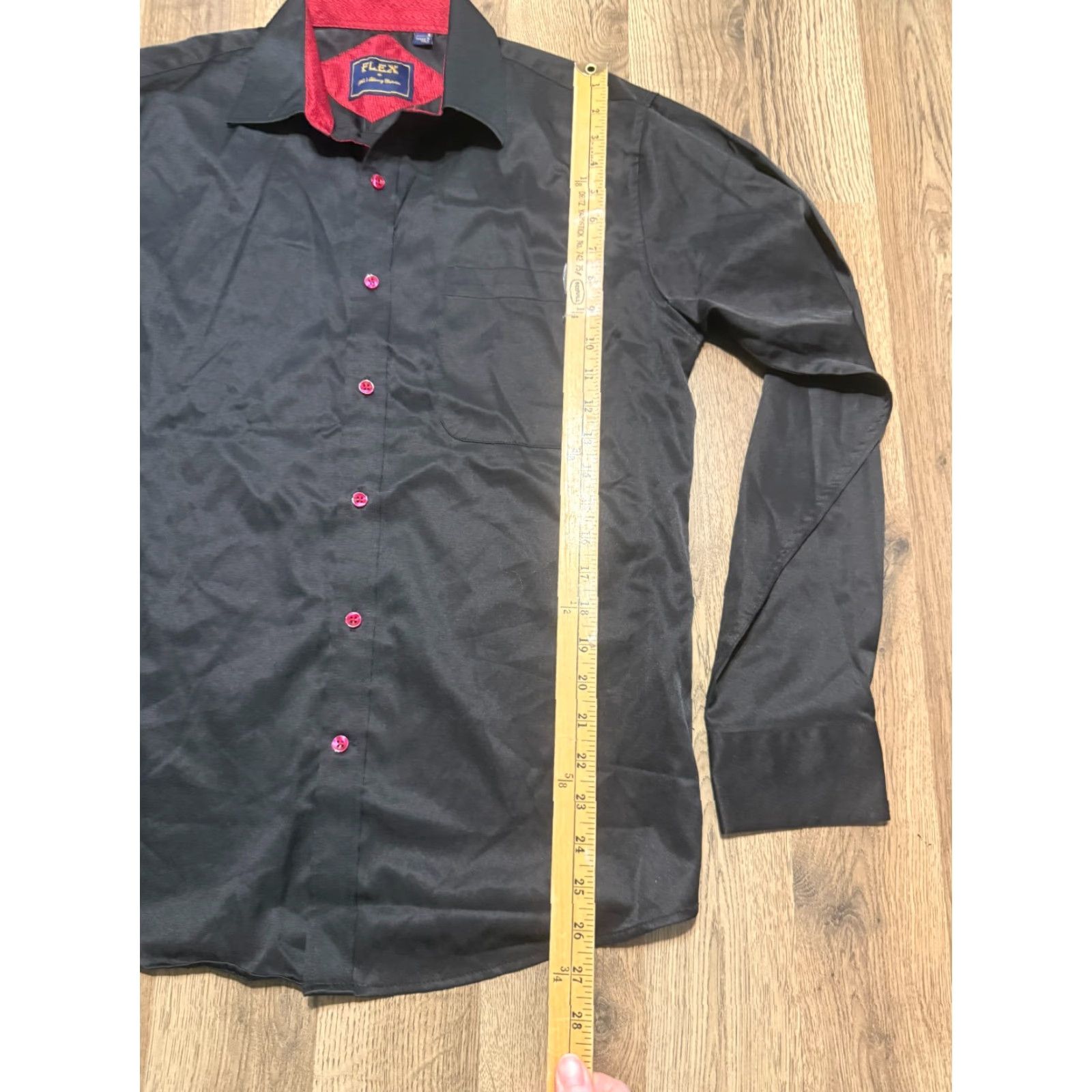 Vintage Flex Shirt Men's Small Black Short/Long Sleeve Button-Up Front Pocket Shirt Size US S / EU 44-46 / 1 - 7 Thumbnail