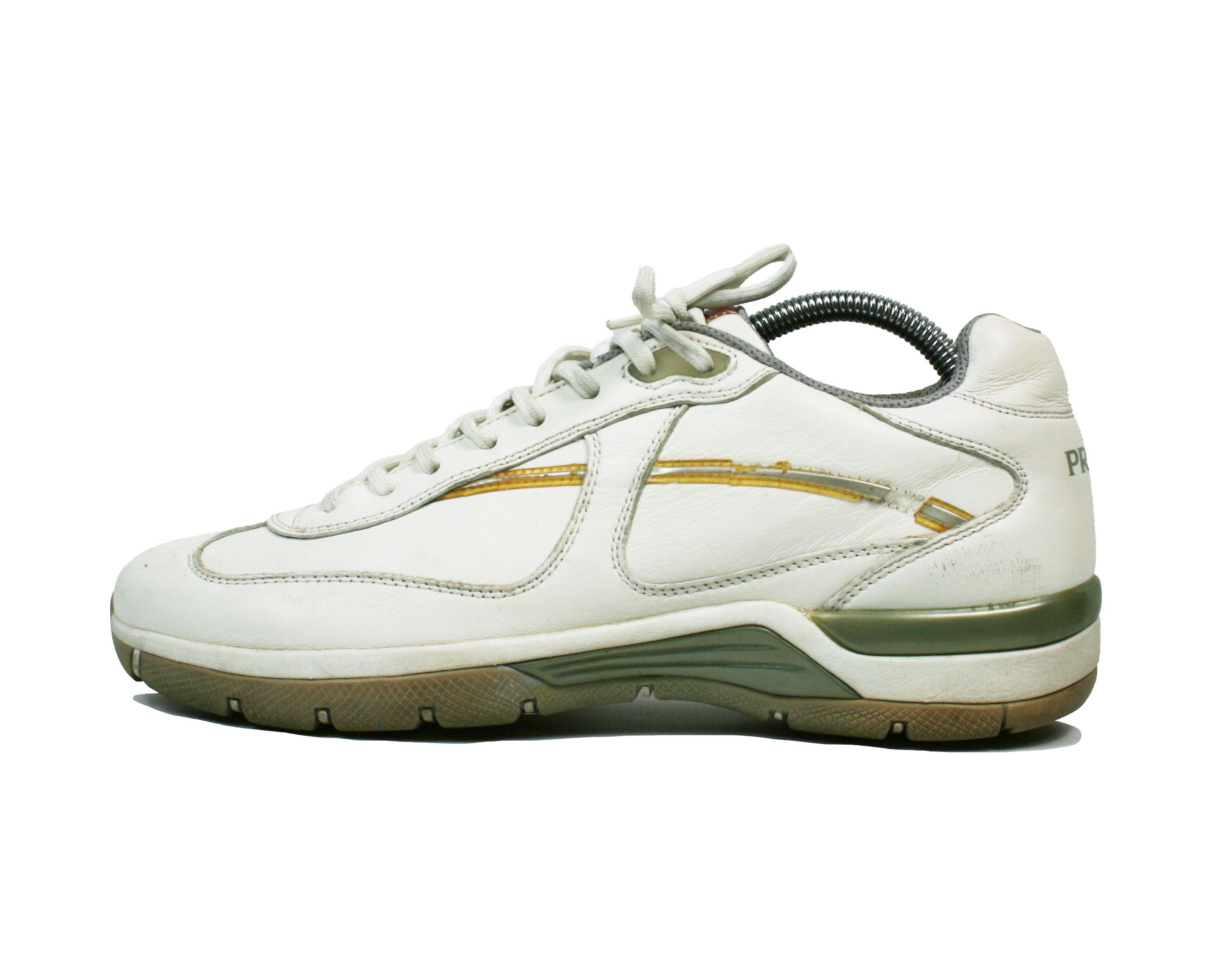 Prada Sport Red Tab Leather Sneakers Size US 7 / EU 40 - 1 Thumbnail