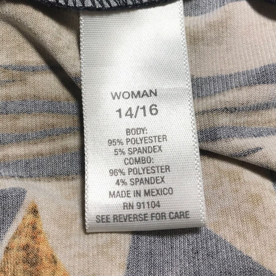 Other DressBarn Geometric Square Neckline 3/4 Sleeve Blouse 14/16 Size XL / US 12-14 / IT 48-50 - 4 Thumbnail