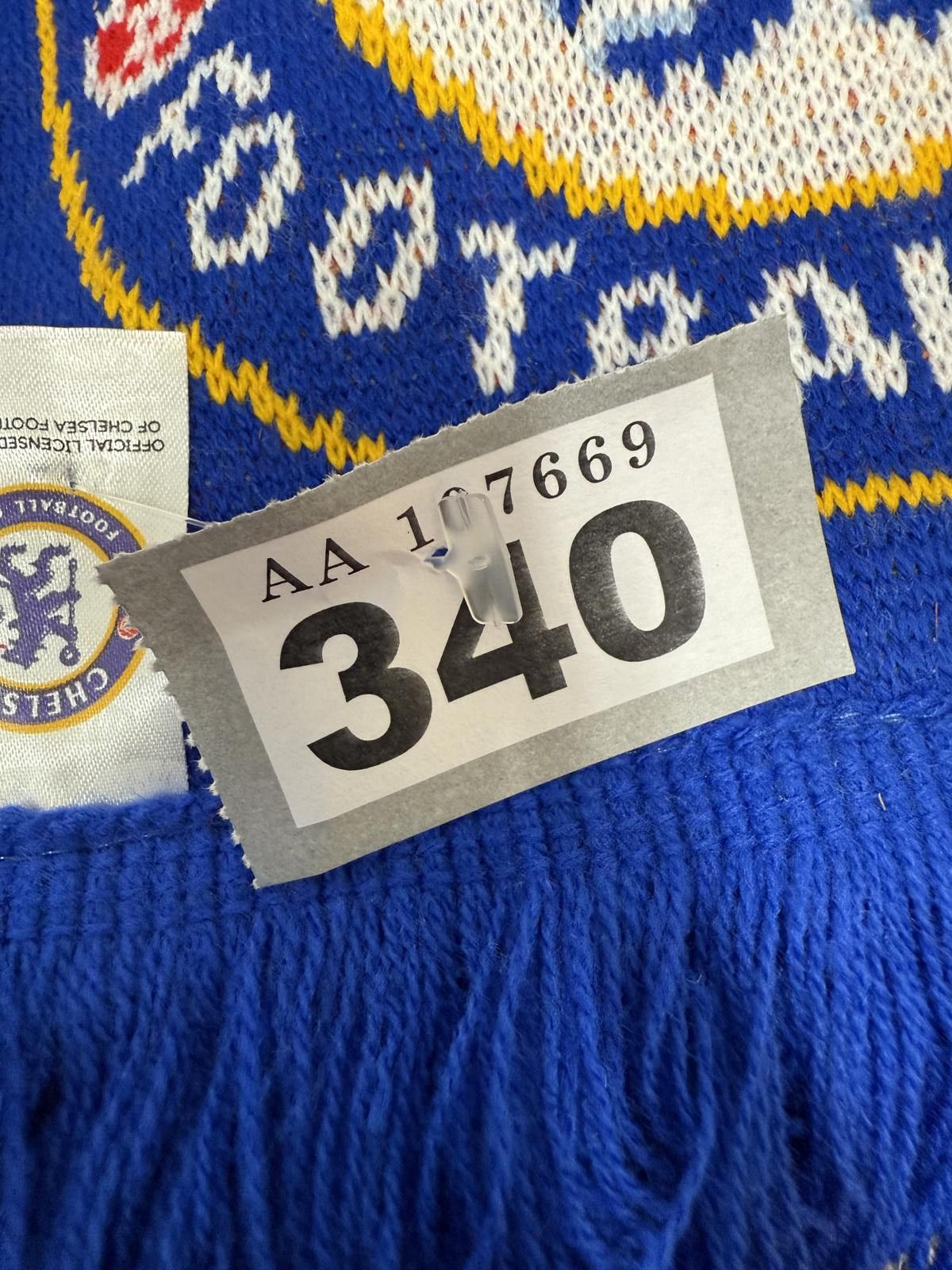 Other Chelsea FC Blue and White Striped Football Scarf Size ONE SIZE - 3 Thumbnail