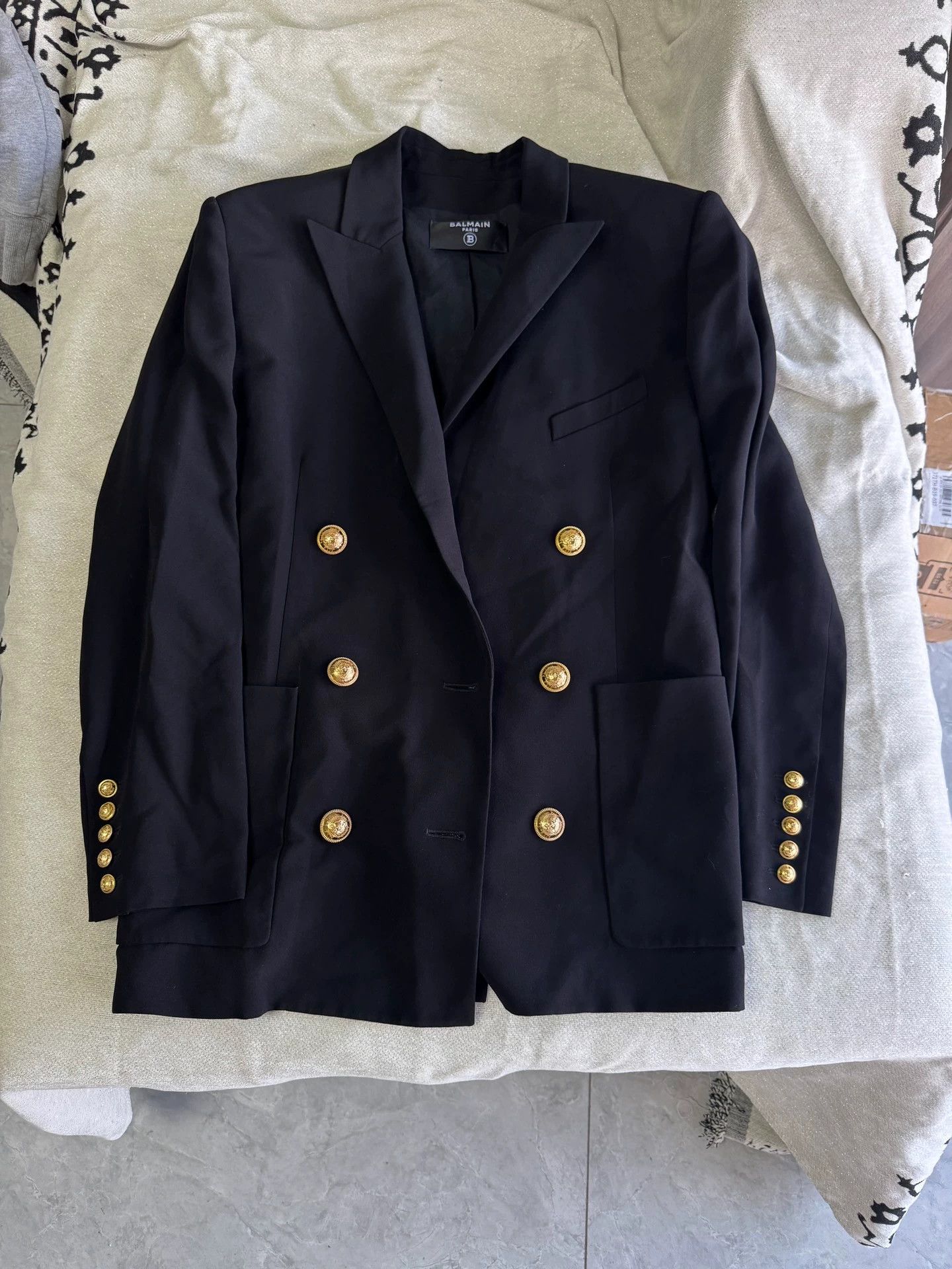 Balmain Balmain Black Suit 40 Padded Shoulders 99 New Size S / US 4 / IT 40 - 1 Thumbnail